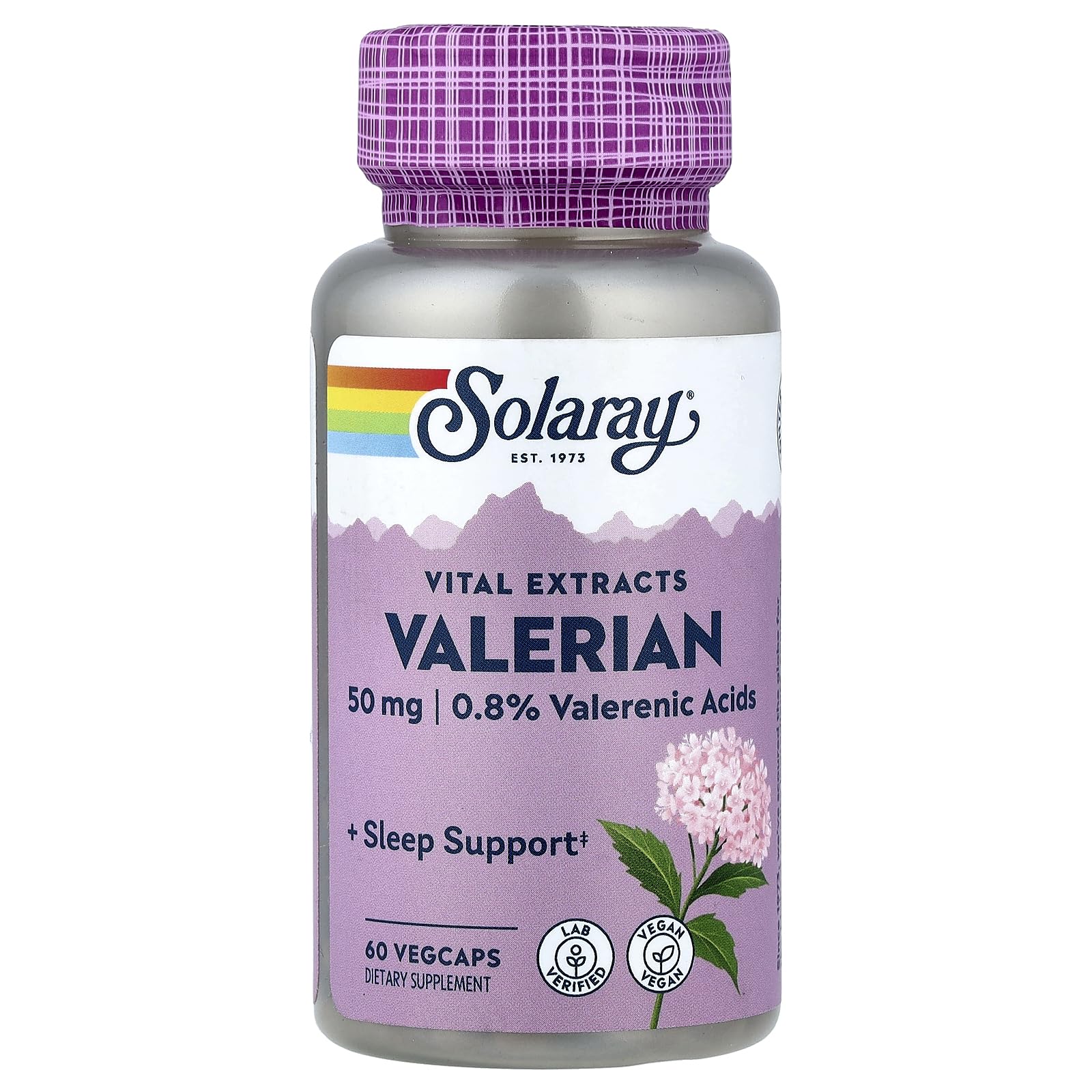 SOLARAY Valerian Root Extract 50 mg Capsule, 60 Count
