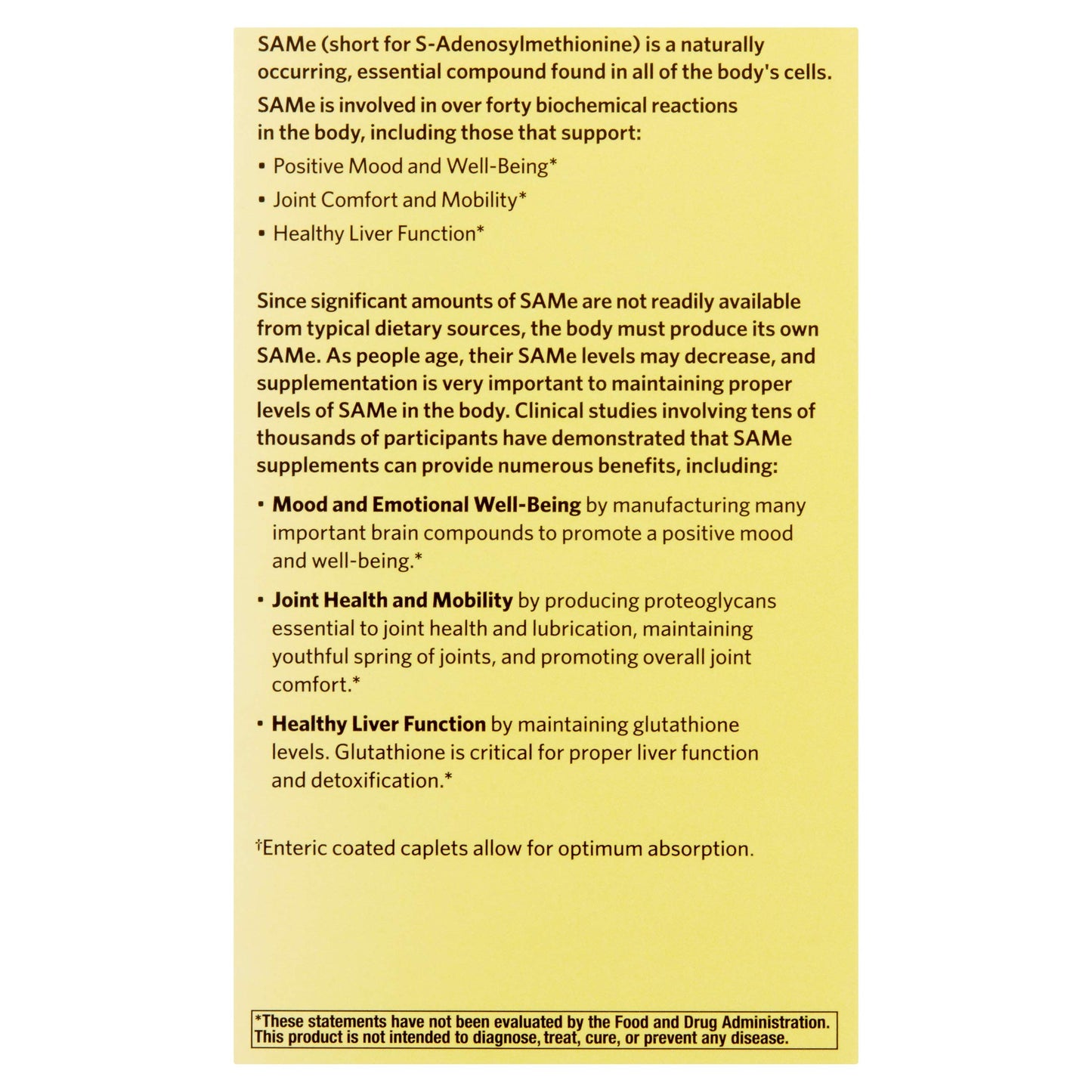 Spring Valley Same 400MG Caplets 40 Count