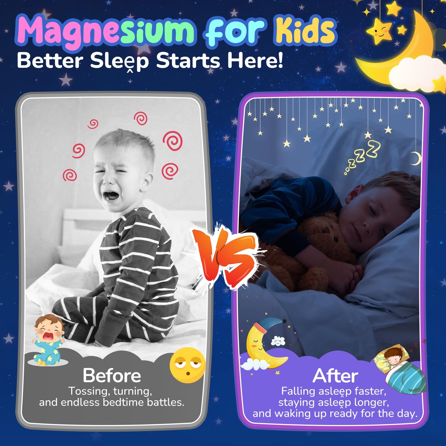 Nextdia Kids Magnesium Glycinate Gummies + Calcium + Omega-3, Melatonin Free, with L-Theanine, B6, D3 & K2, Zinc & Vitamin C, 120 Gummies