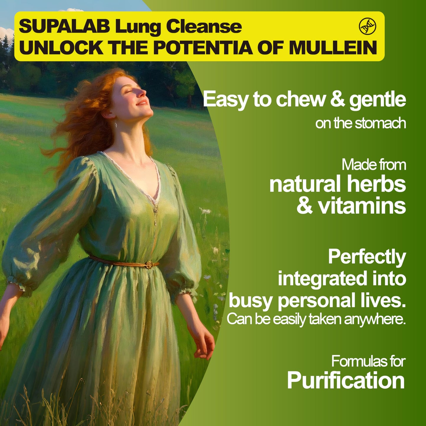 MEGNETA Natural Mullein Lung Cleanse Gummies 60 Gummies