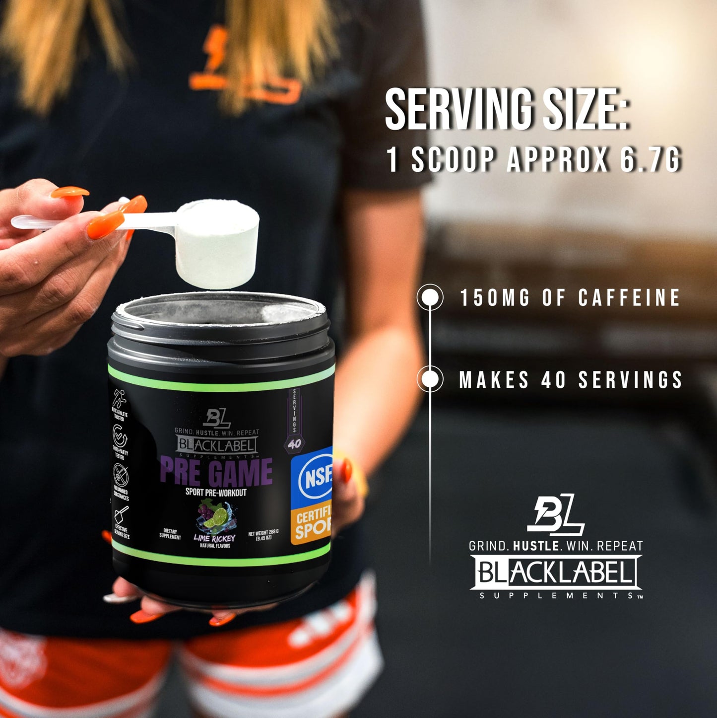 BLACKLABEL Supplements PRE-Game Pre-Workout Powder 9.45