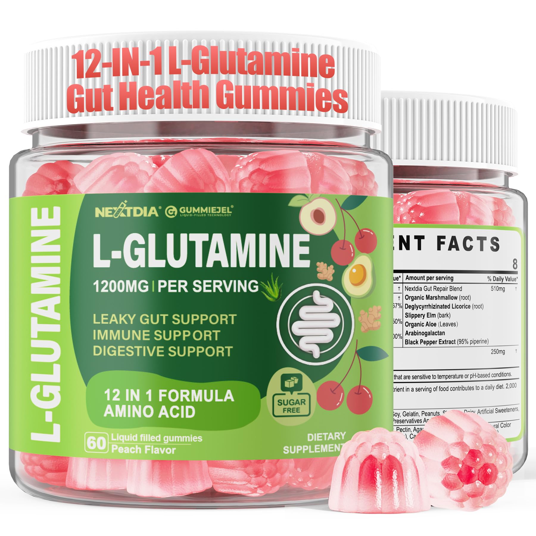 Nextdia L-Glutamine Gummies, 60 Count