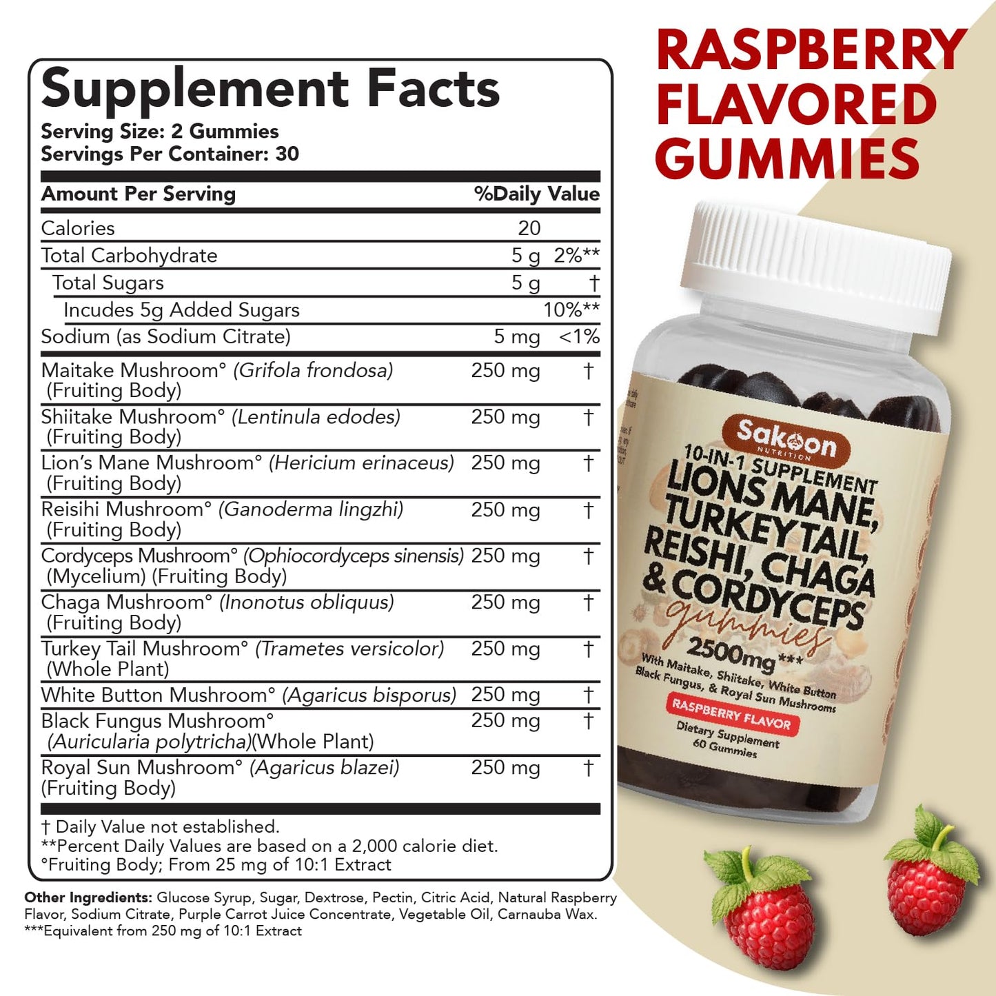 Sakoon nutrition Lions Mane Mushroom Gummies 1 Count