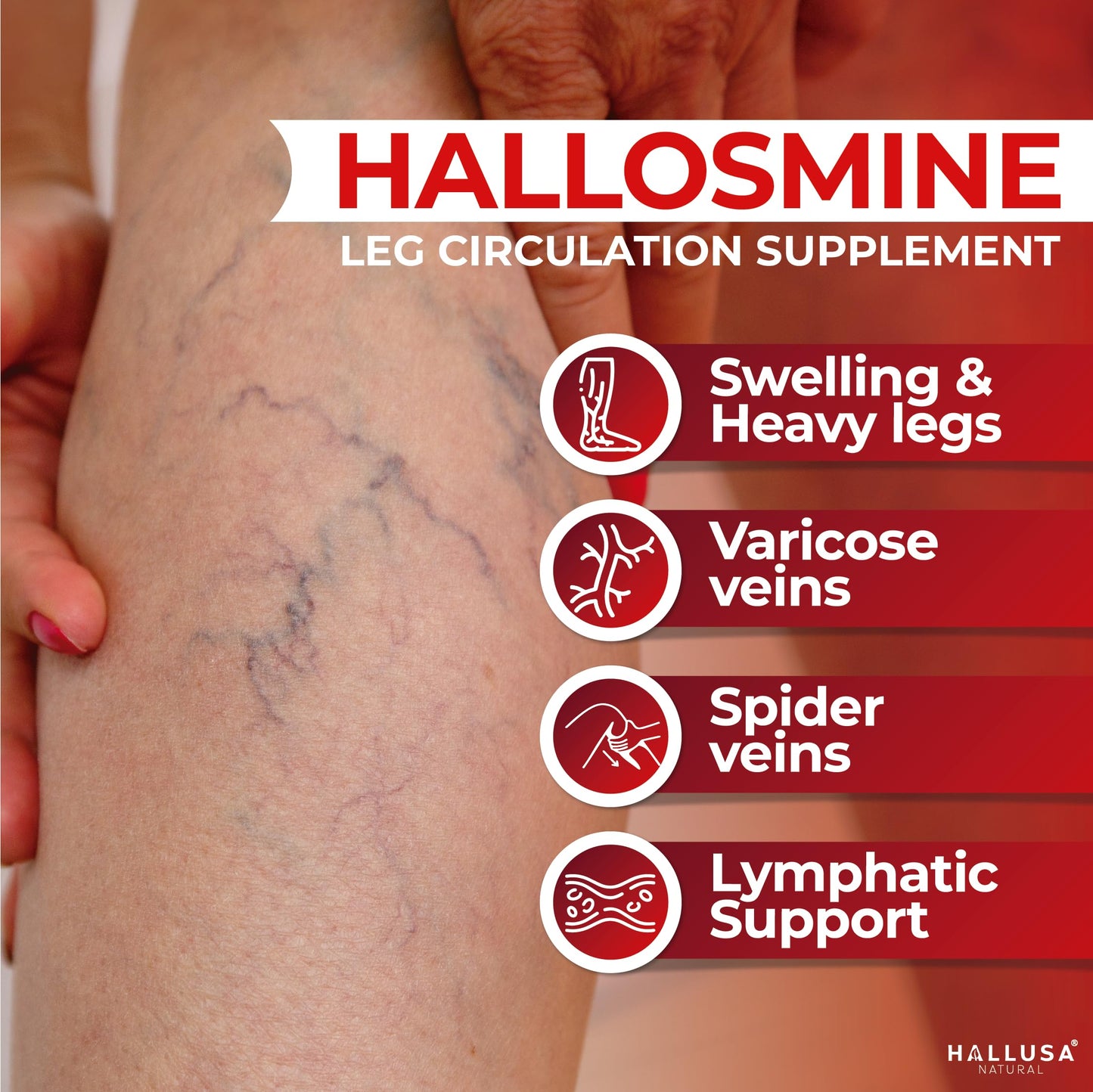 Hallusa Natural Diosmin Circulation Capsule, 60 Count
