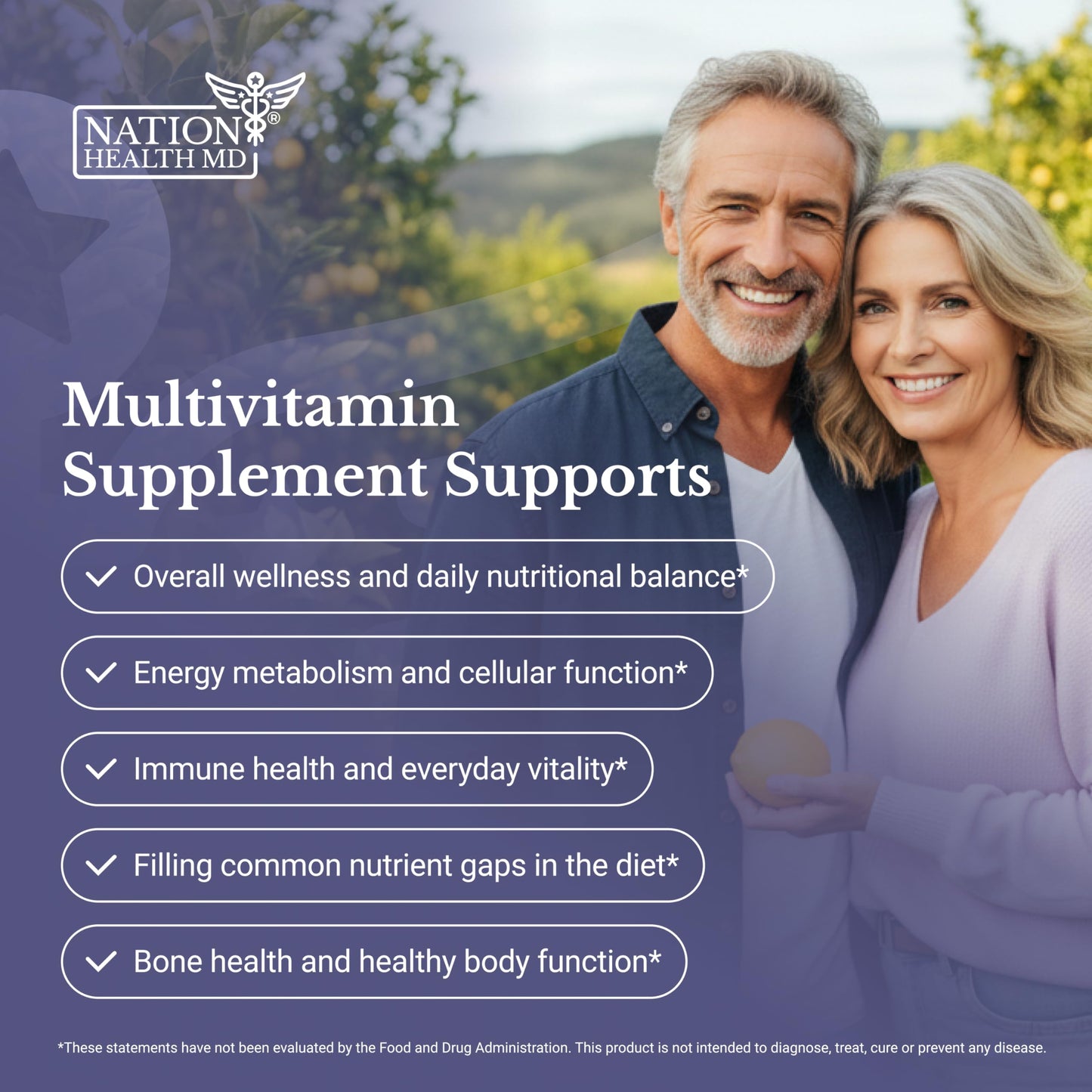 NATION HEALTH MD Multivitamin Complex Capsule 60 Count