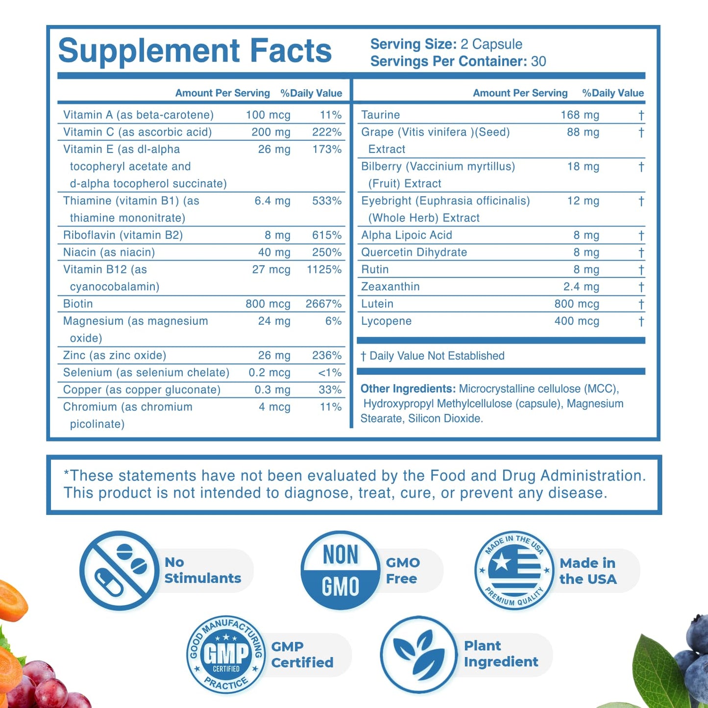 Nature’s NutriWave Sight Easy Lutein, Zeaxanthin & Bilberry Capsules, 180 Count