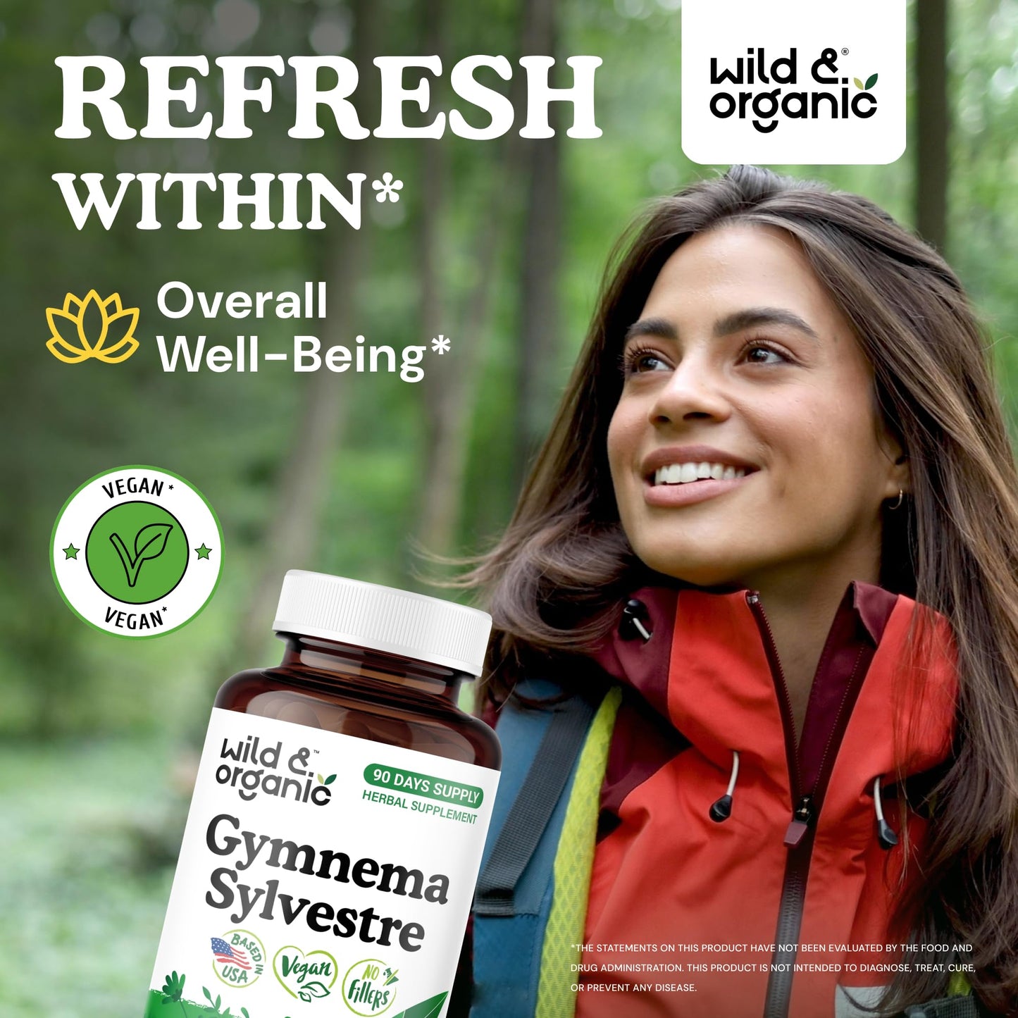 Wild & Organic Gymnema Sylvestre 600 mg - Overall Support, 90 Capsules