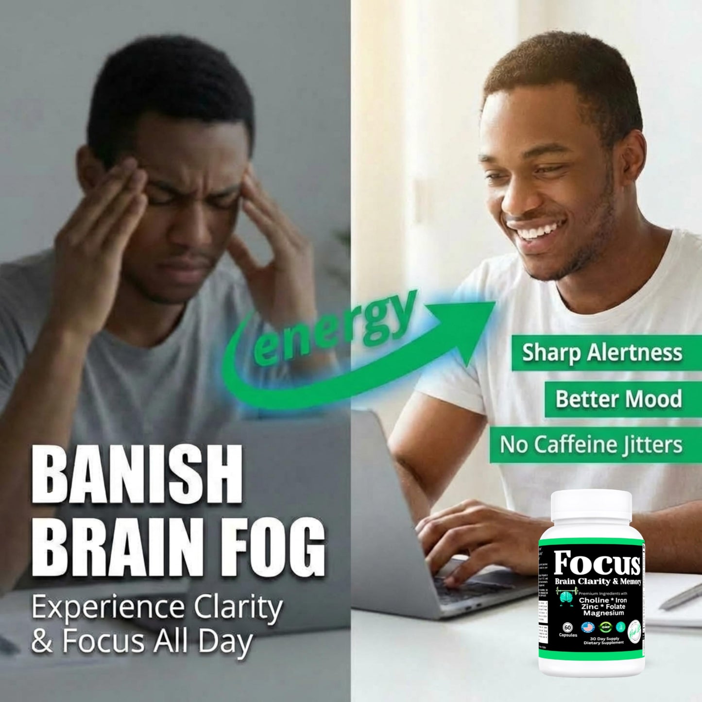 THIS LITTLE HOUSE OF MINE FOCUS Nootropic Brain Supplement for Memory, Sharp Alertness & Mental Clarity Tablet, 60 Count