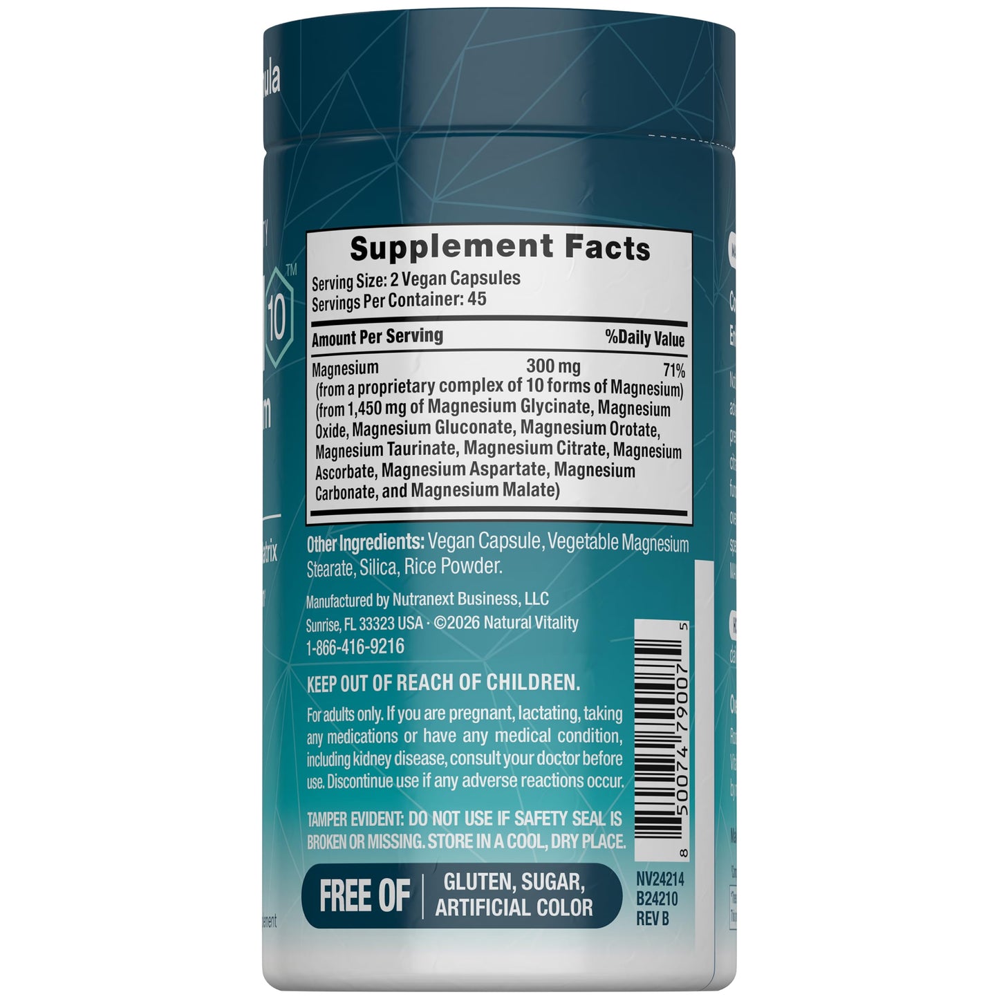 Natural Vitality MaxCalm Magnesium Complex 50 Capsules