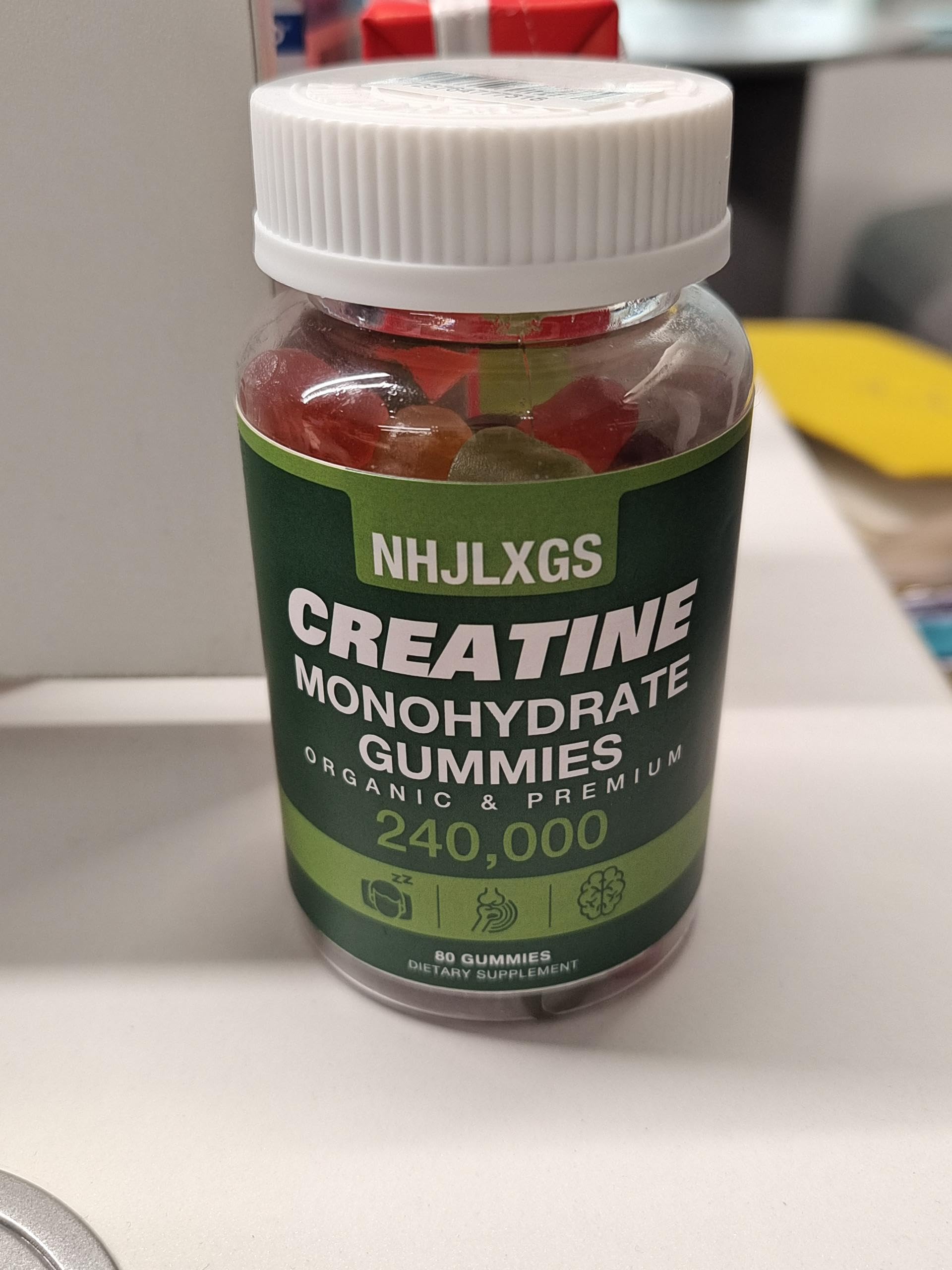 NHJLXGS Creatine Monohydrate Gummies 80 Count