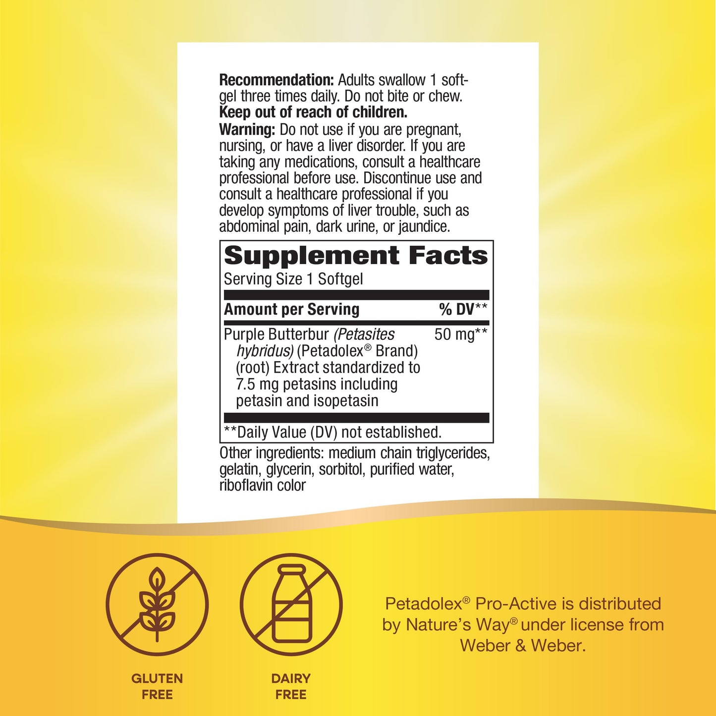 Nature's Way Petadolex Pro-Active Softgels, 60 Count