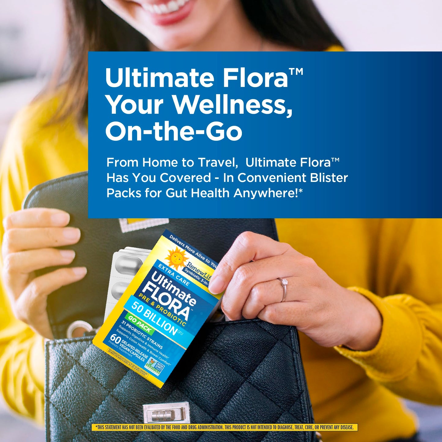 Renew Life Ultimate Flora Extra Care Probiotic 50 Billion CFU Capsule, 60 Count