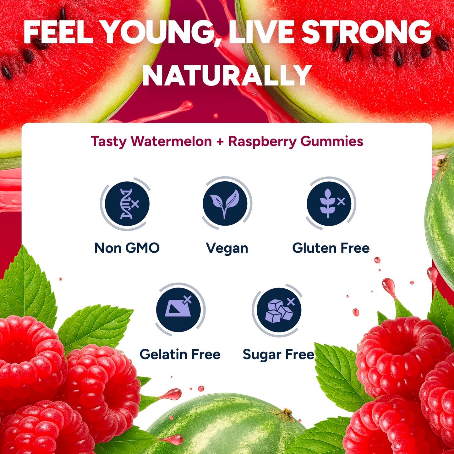 Purify Life Sugar-Free Resveratrol Gummies 60 Count