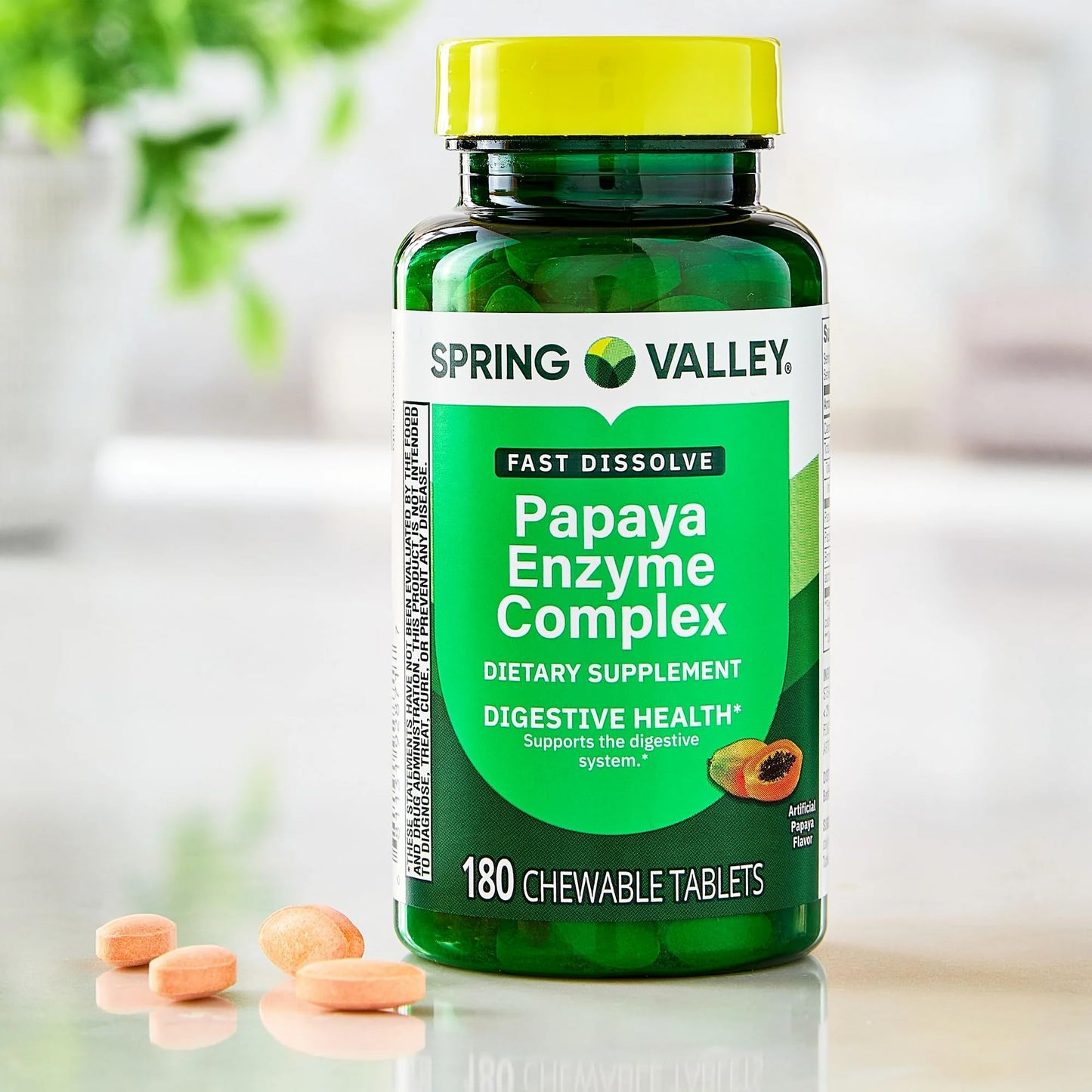 Ravazzi Papaya Enzyme Complex Chewable Tablets, 180 Count
