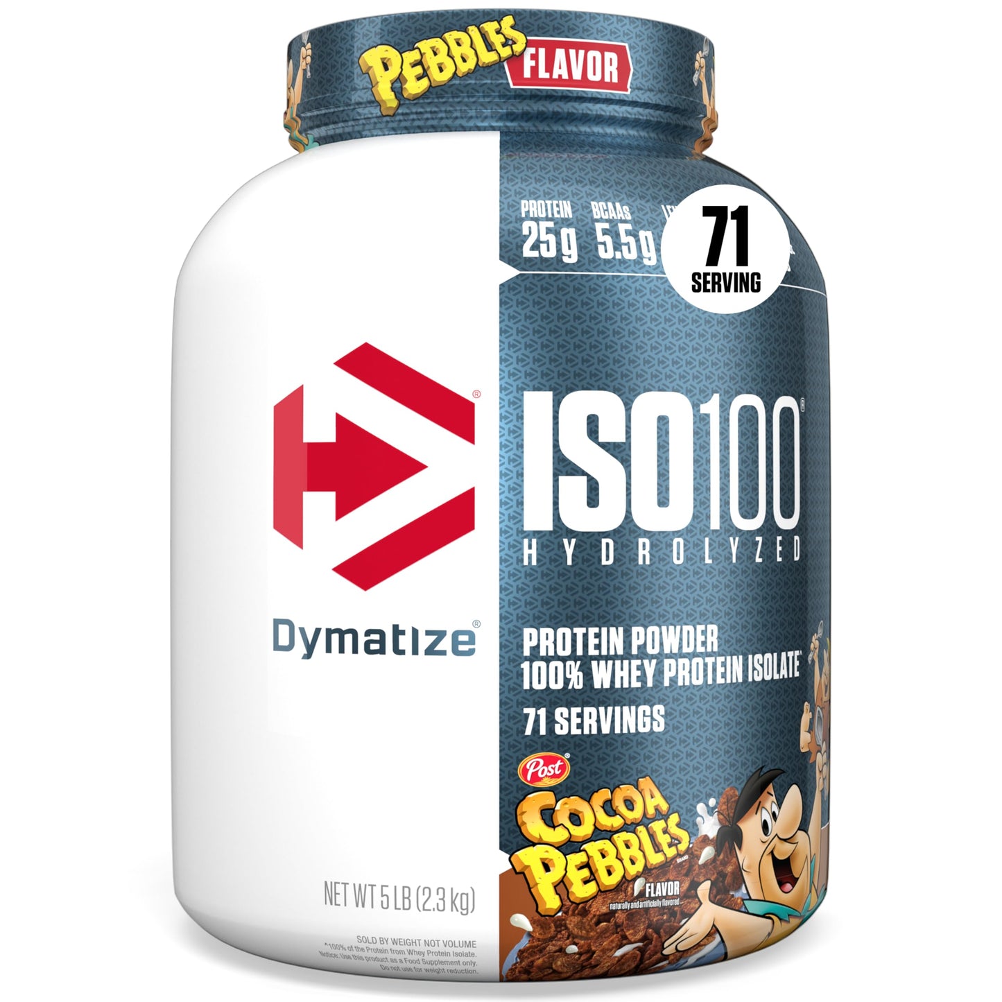 Dymatize ISO100 Protein Powder 100% Whey Isolate Cocoa Pebbles 80 Servings