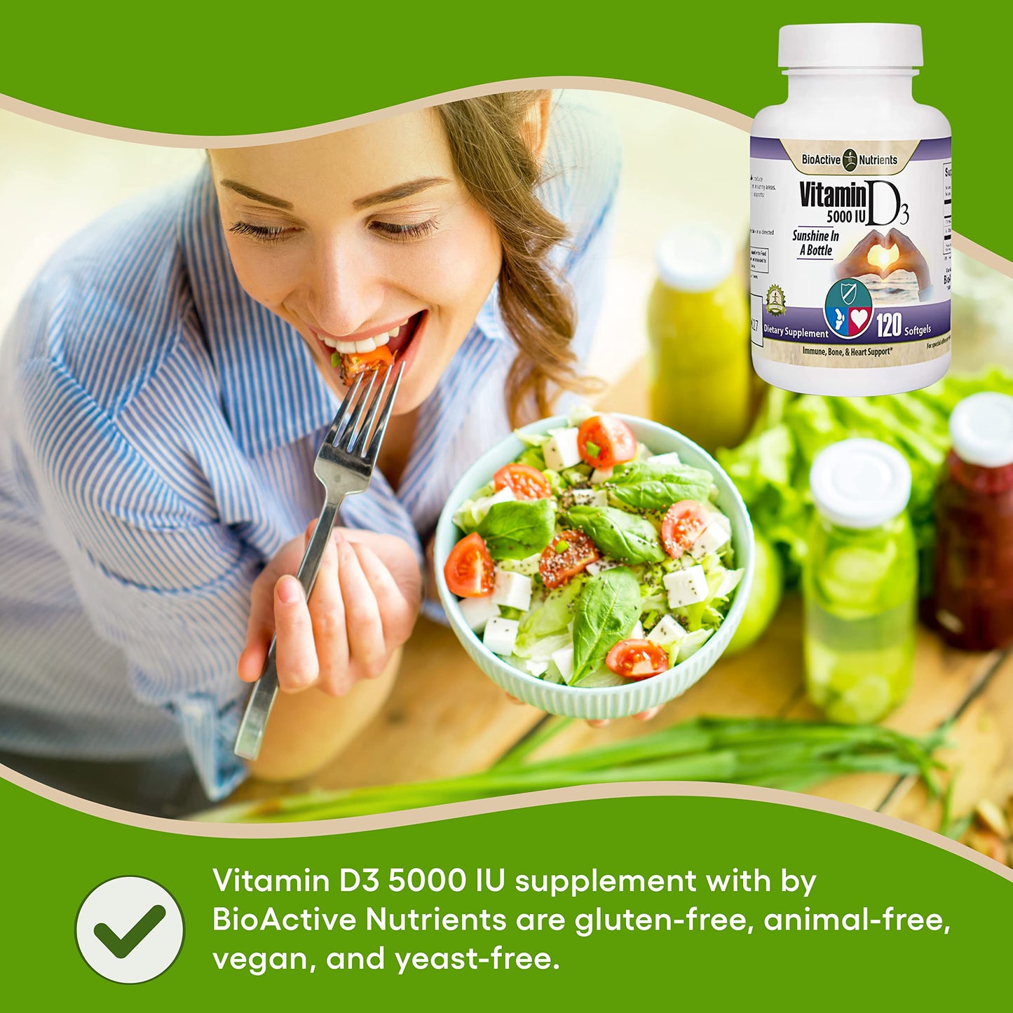 BIOACTIVE NUTRIENTS Vitamin D3 5000 IU Softgel, 120 Softgels