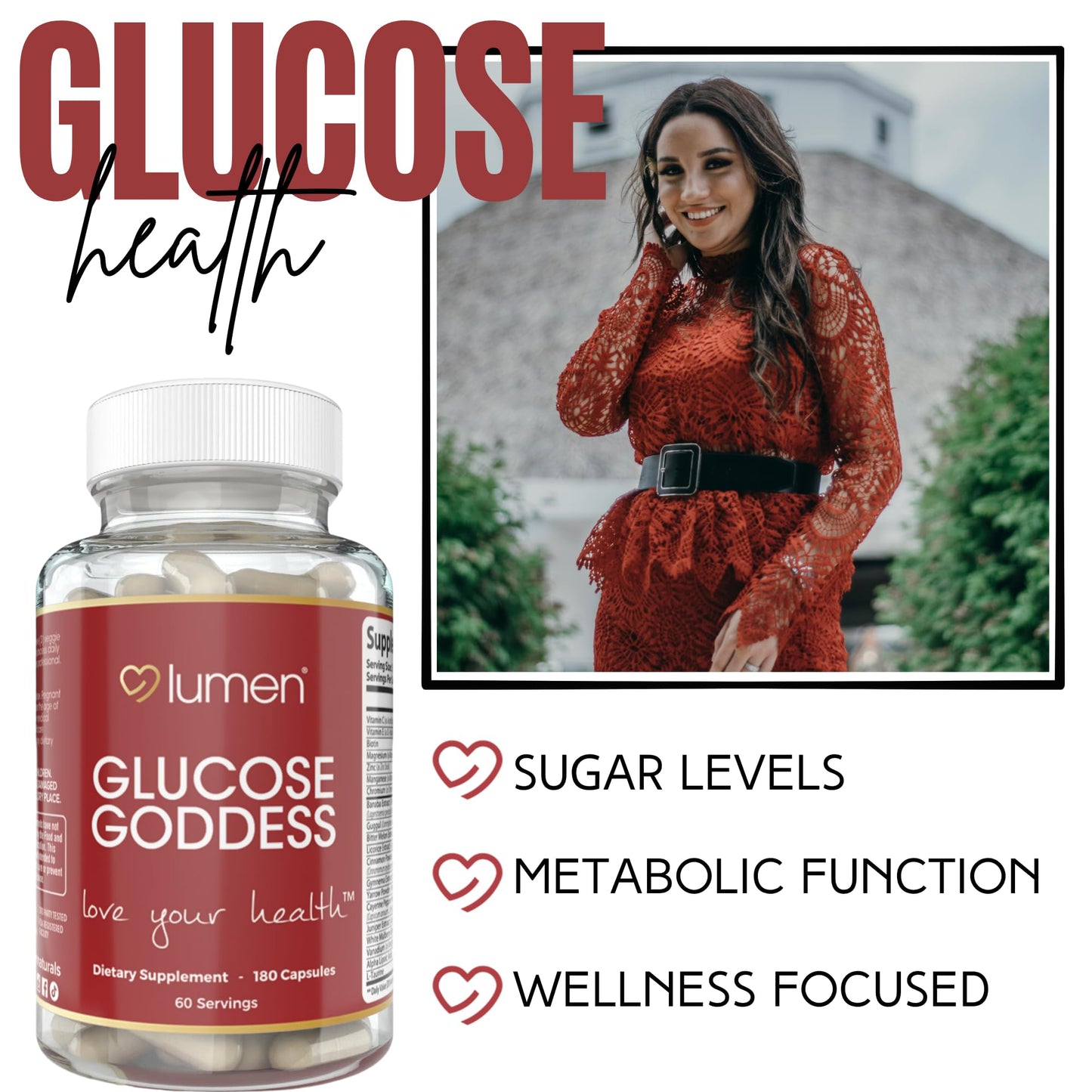 Lumen Naturals Gluco Goddess for Women 180 Capsules