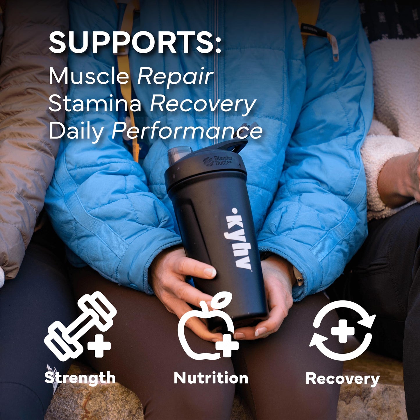 Kyhv Nutrition Recovery Plant Protein Powder, Chocolate, 28 Servings