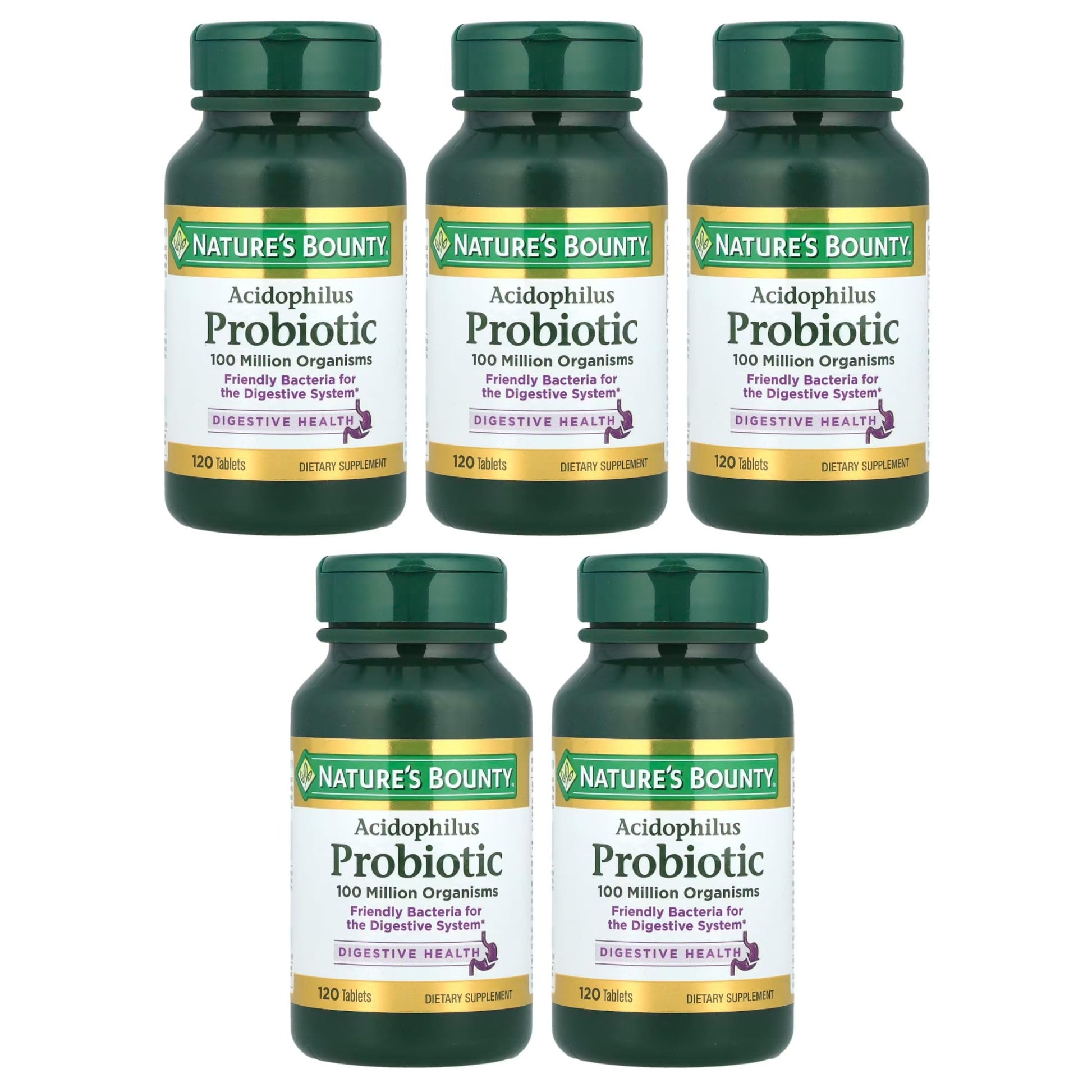 Nature's Bounty Probiotic Acidophilus Tablets, 600 Tablets