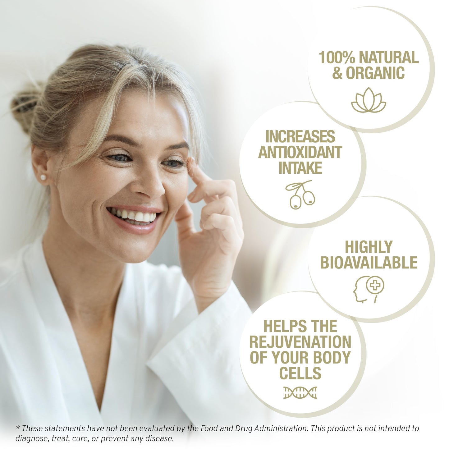 OLIVIE LES BIENFAITS DE L'OLIVIER Olivie Anti Age Organic Olive Leaf Extract with Hydroxytyrosol 40 Capsules