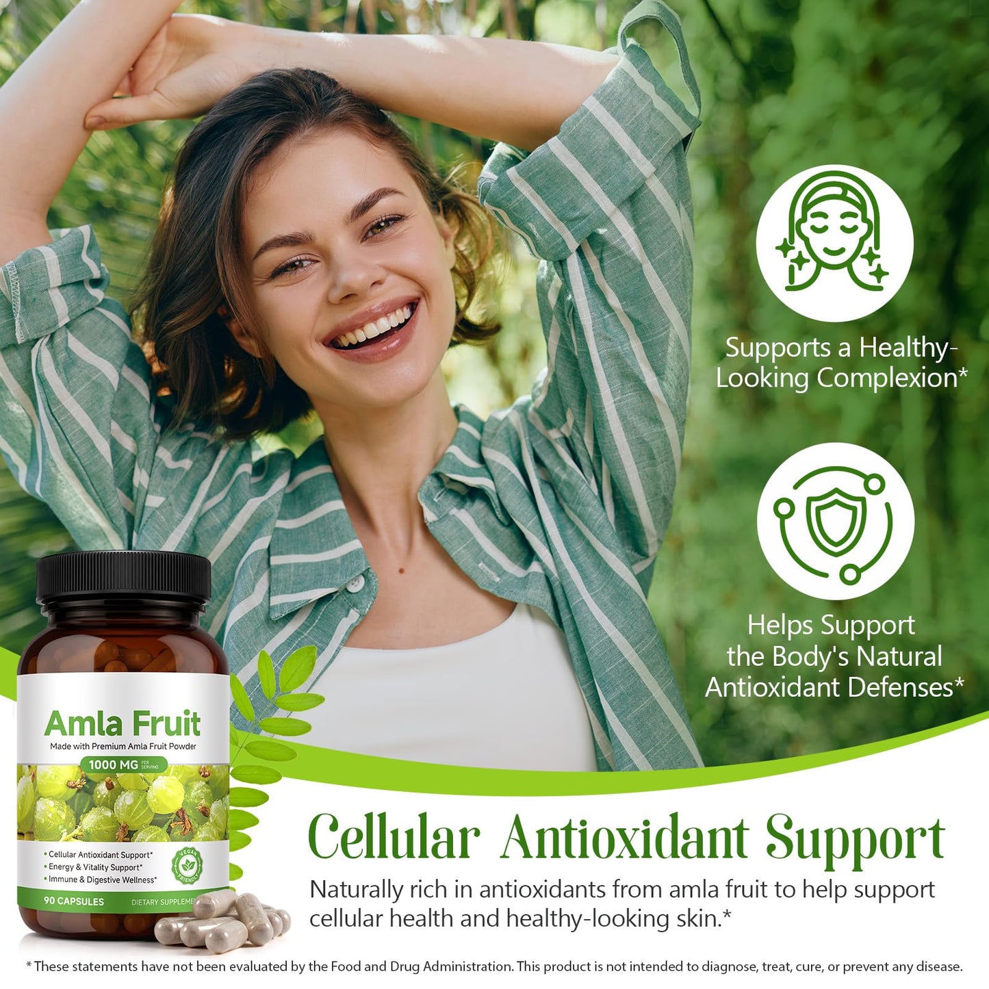 SHMEDIYU Amla Fruit Supplement 1000mg Capsule 90 Count