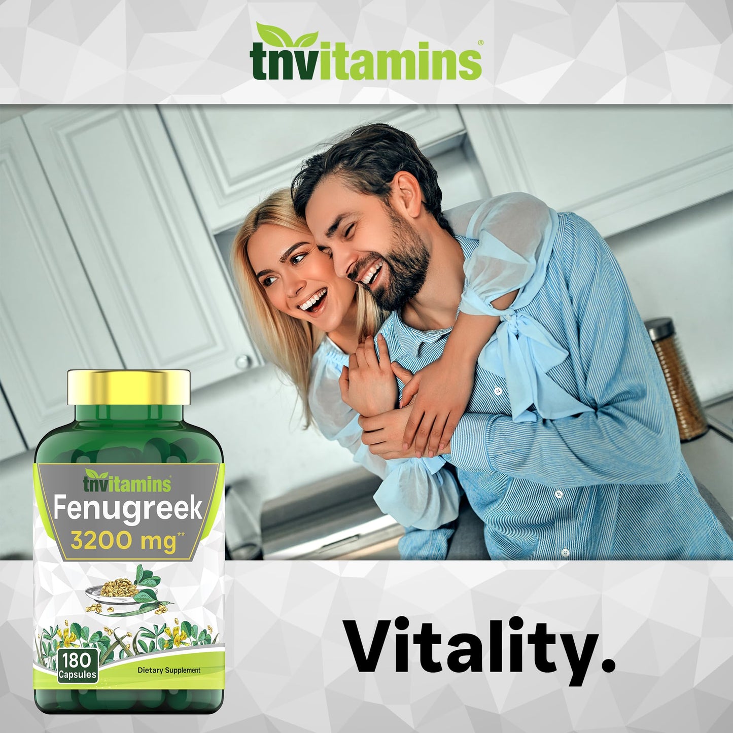 tnvitamins Fenugreek 3200 mg Capsule, 180 Count
