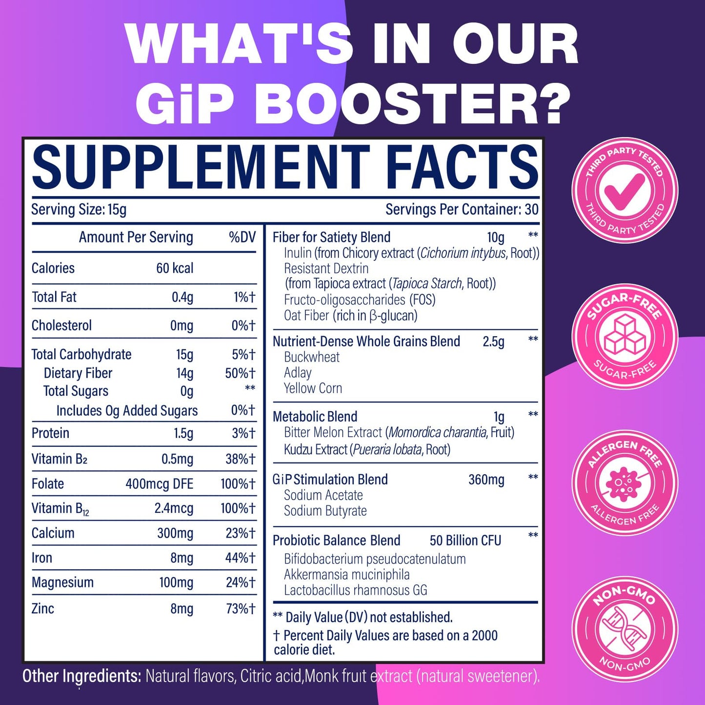 Soenihy GLP-1 Supplement Powder, 15.9 Ounce
