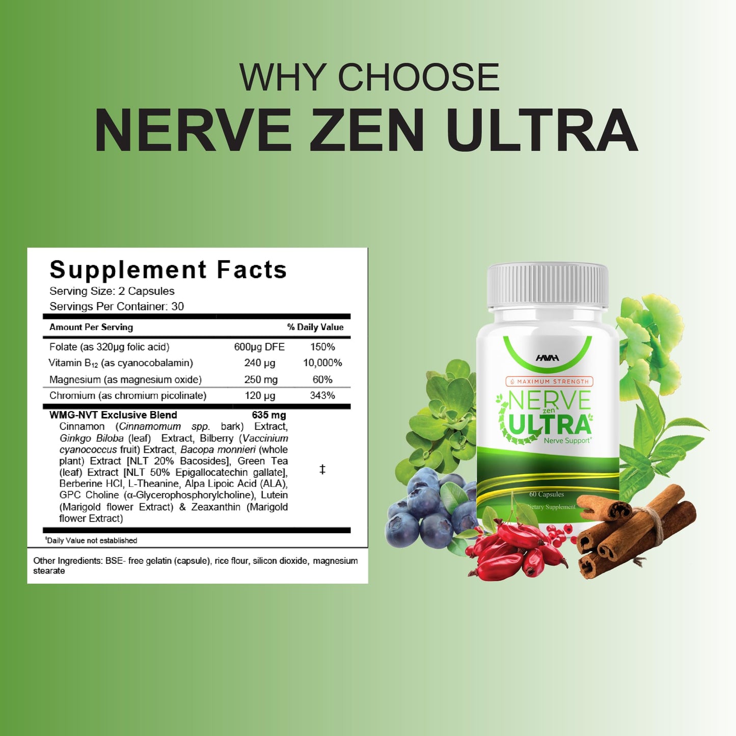 Havah Nerve Zen Ultra Capsules Daily Support, 60 Capsules