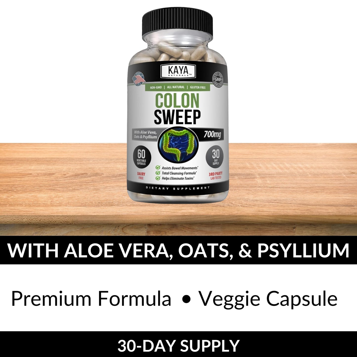 Kaya Naturals Colon Sweep Capsule 60 Count