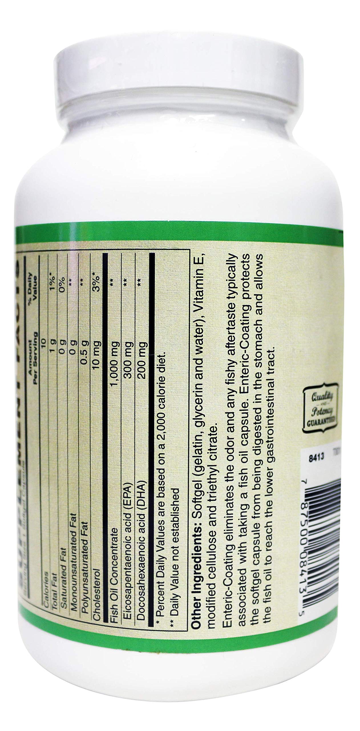 AlchePharma Enteric-Coated Super Omega-3 1000mg Softgels 60