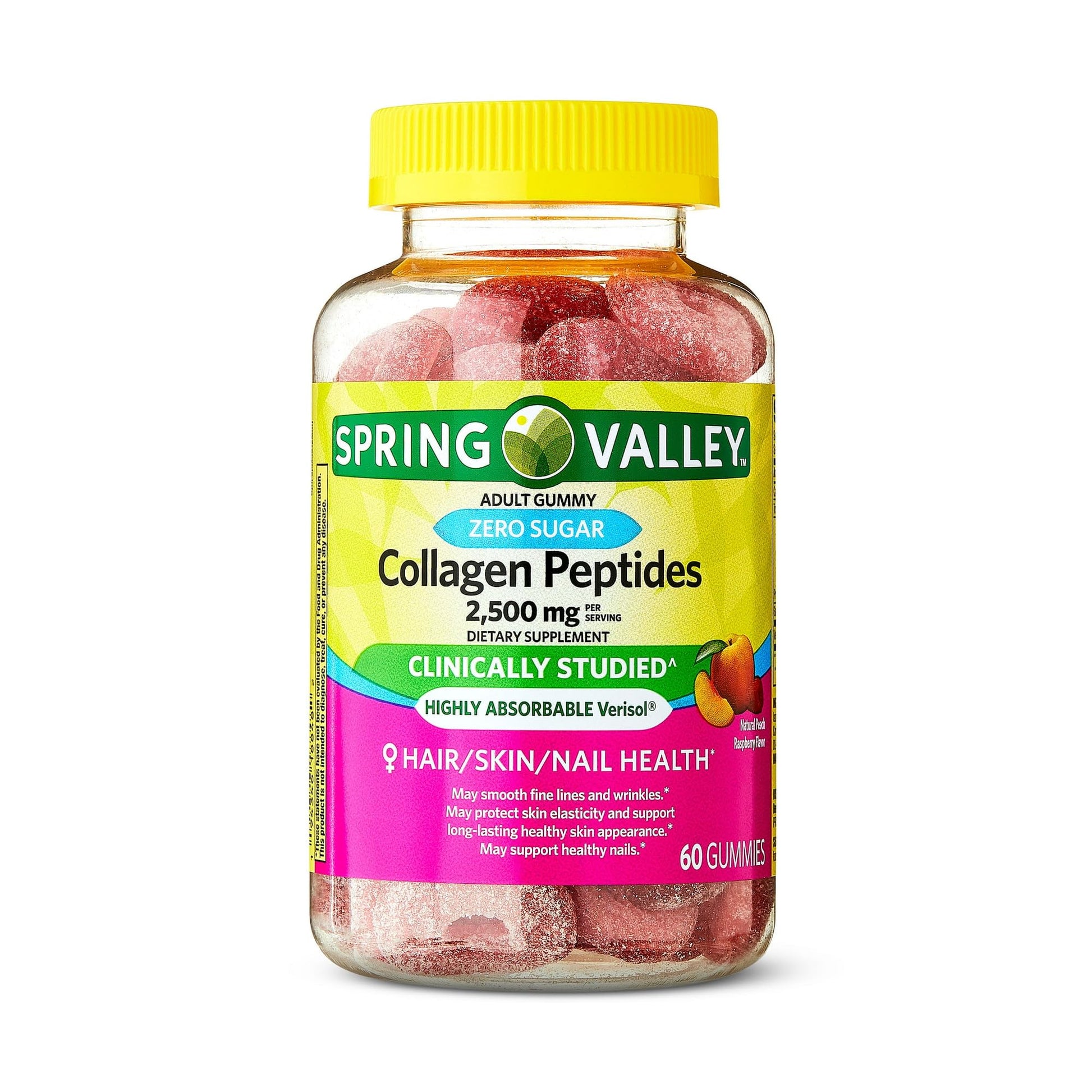 Generic Collagen Peptides 2500mg Gummy, 60 Count