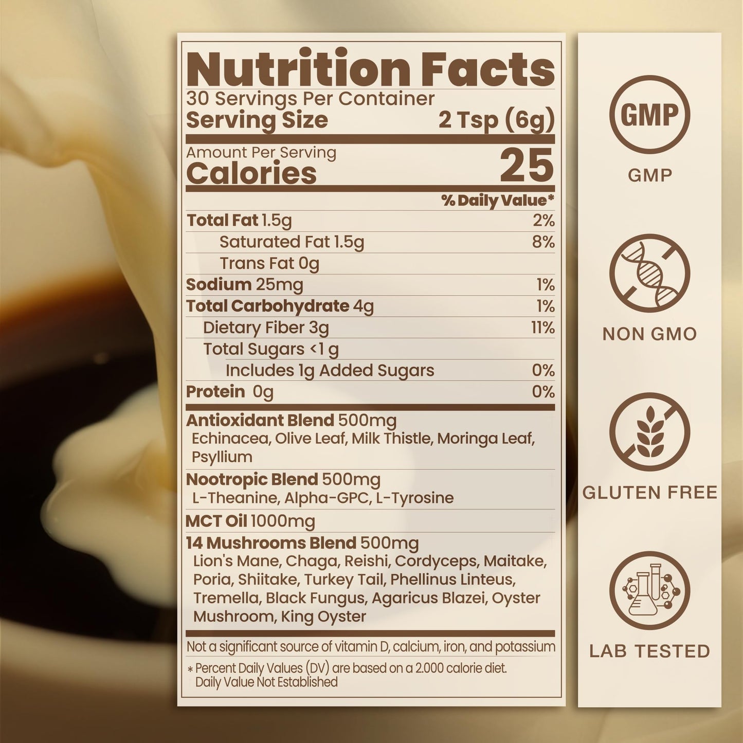 CreamQ Mushroom Coffee Creamer Powder 6.35oz