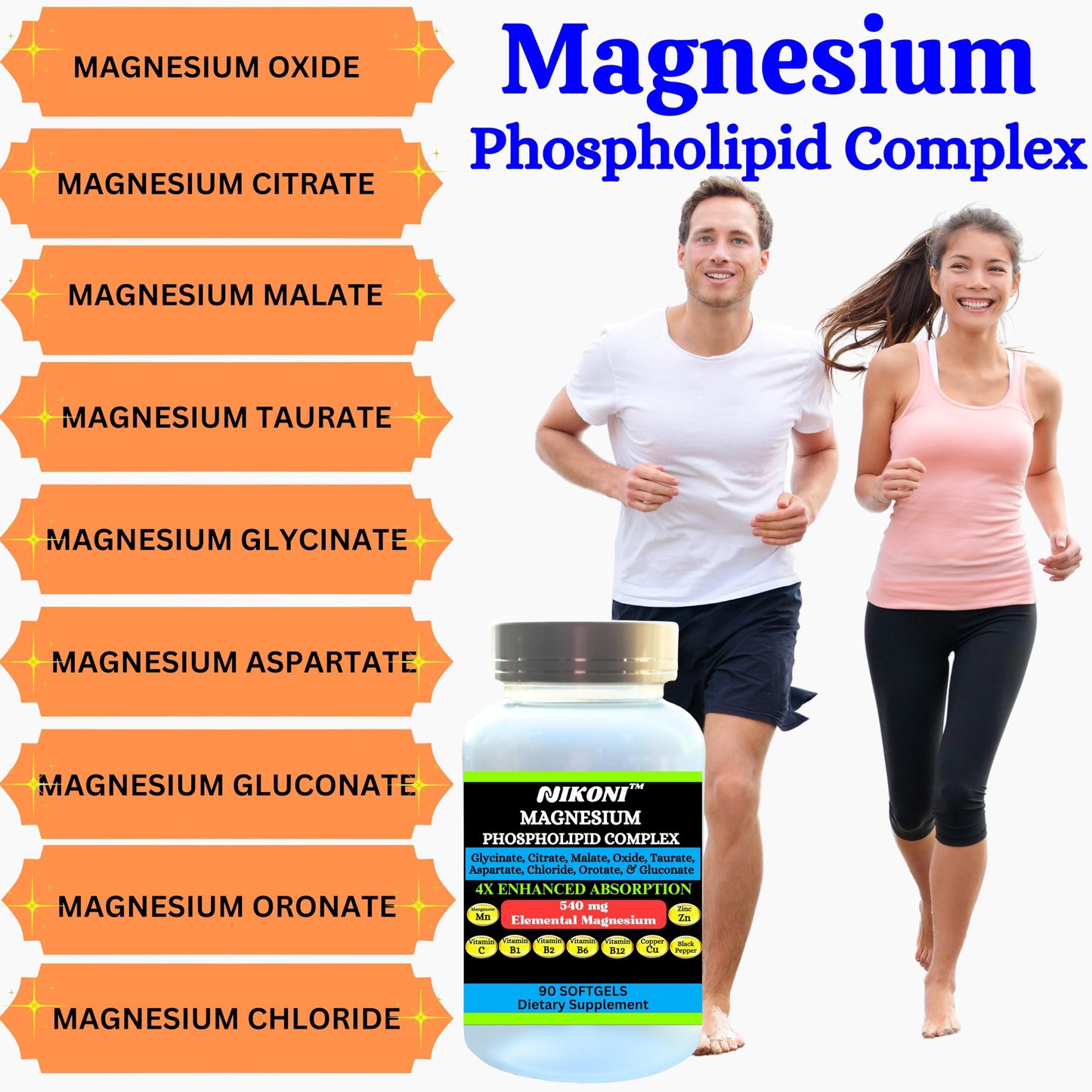 Nikoni Phospholipid Magnesium Complex 2500mg Softgels 360