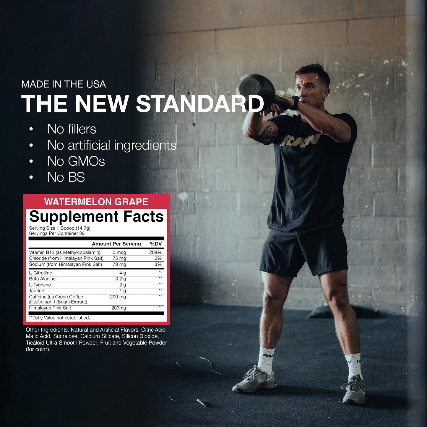 RAW Essential Pre-Workout Powder 15.56 Ounce