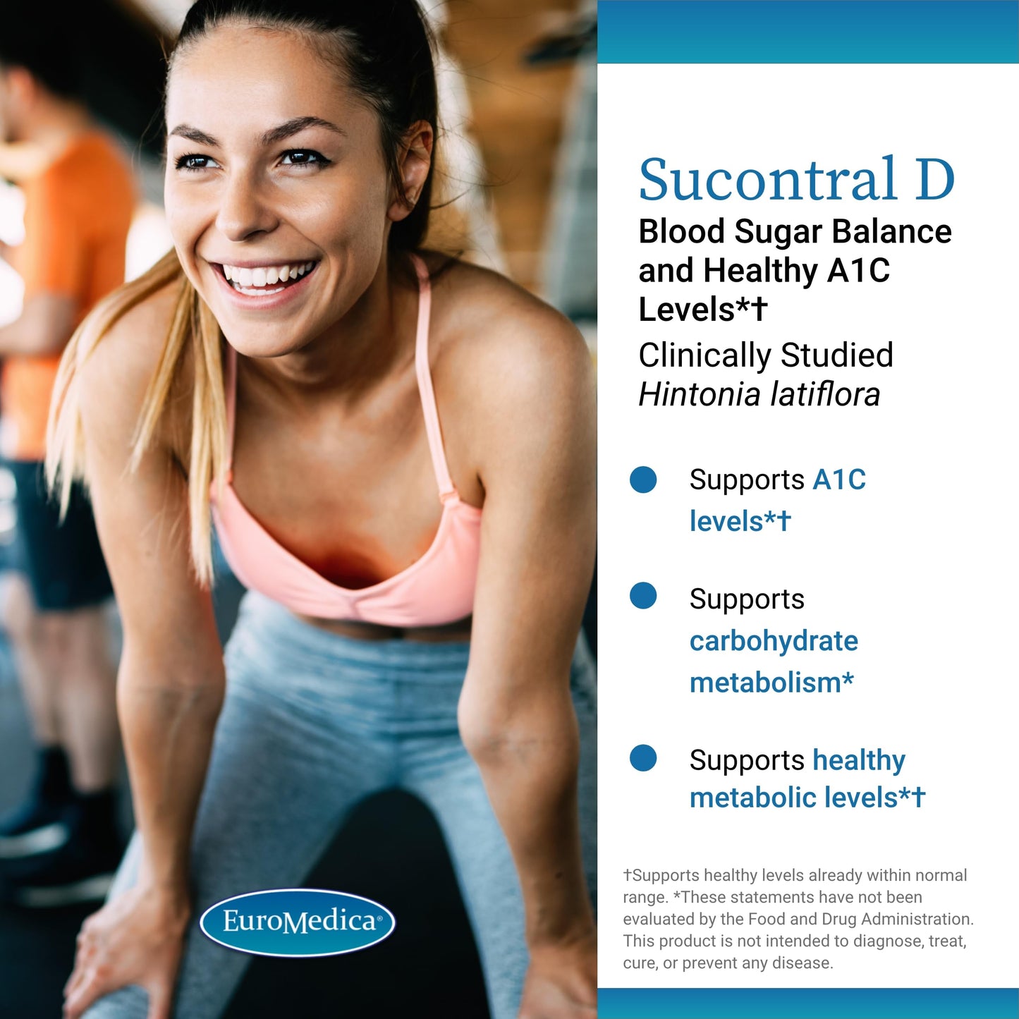 EuroMedica Sucontral D - Healthy Blood Sugar & Carb Support, 60 Capsules