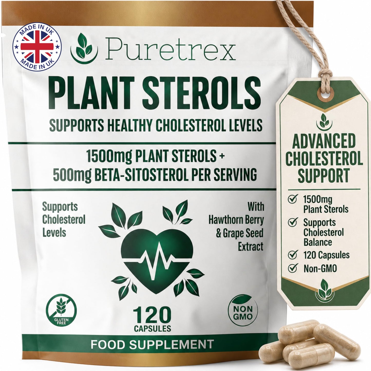 PURETREX Plant Sterols Supplement Capsule, 120 Capsules
