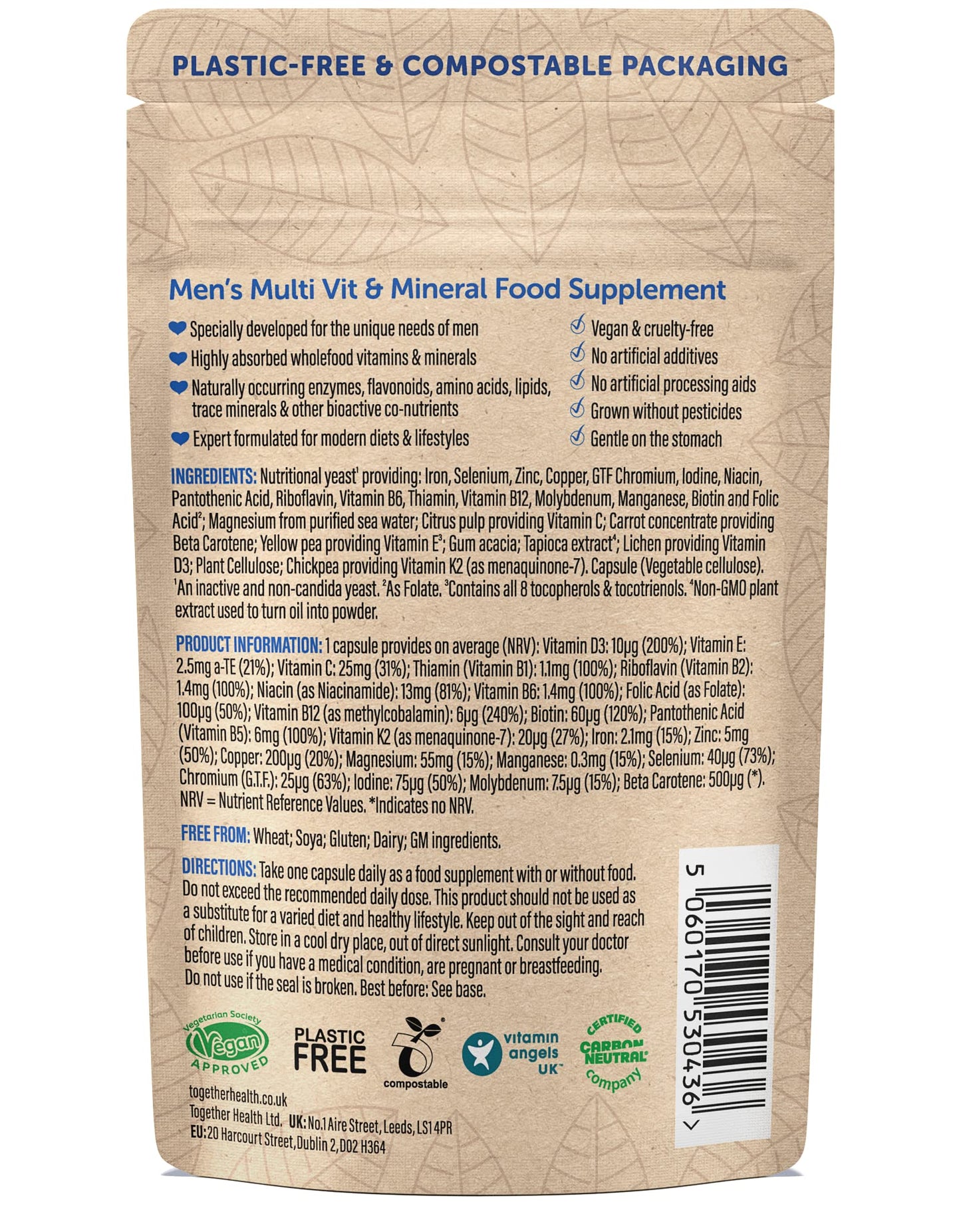 Together Mens Multivitamin & Mineral Capsule, 30 Count