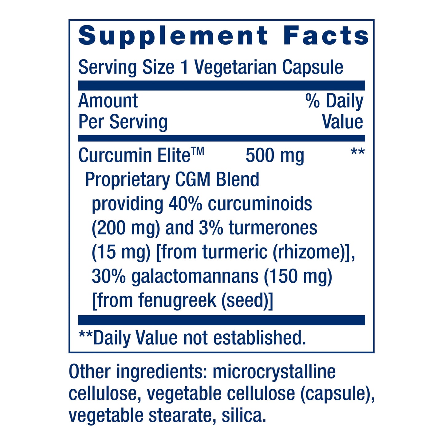 Life Extension Curcumin Elite Turmeric Extract 500 mg Capsules, 30 Count