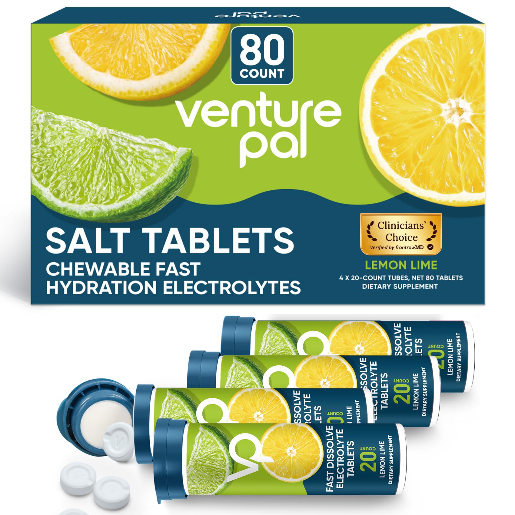 Venture Pal Chewable Electrolyte Tablets Tablet, 80 Count