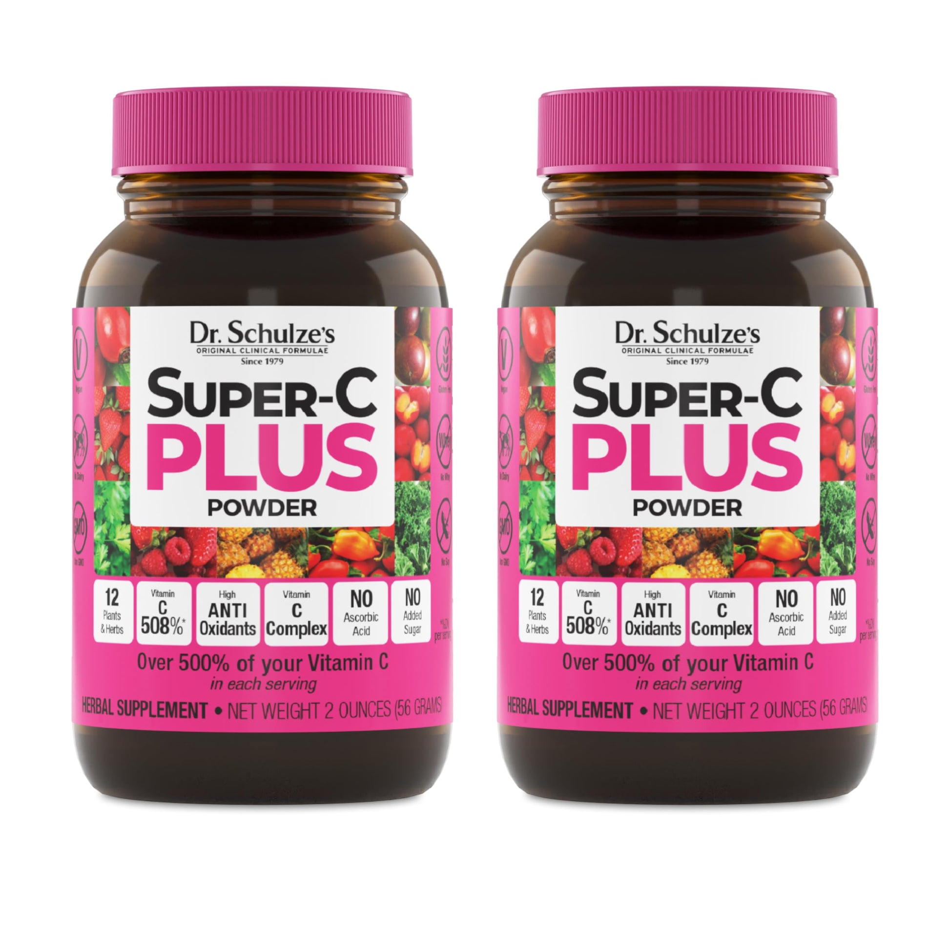 Dr. Schulze's Super-C Plus Vitamin C Supplement Powder, 4 oz