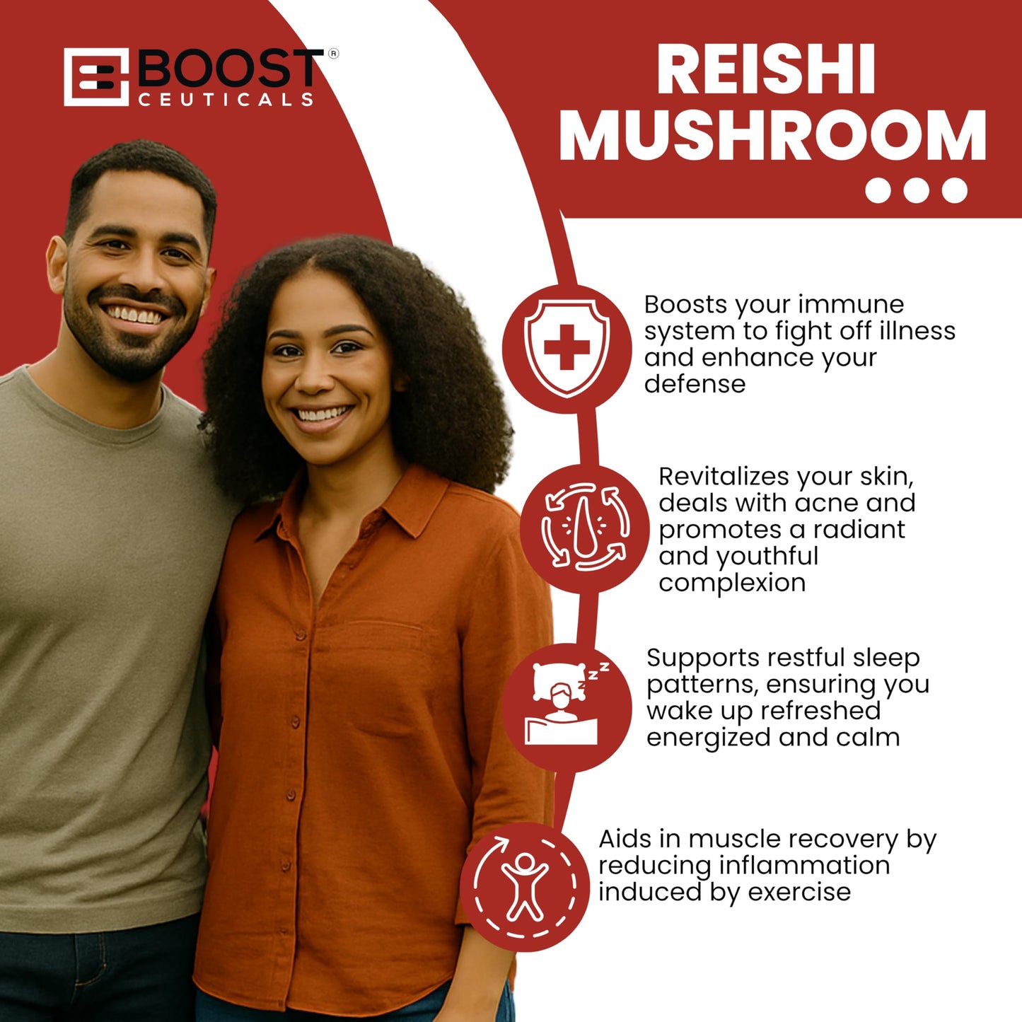 BoostCeuticals Reishi Immune Support Capsules 100 Count