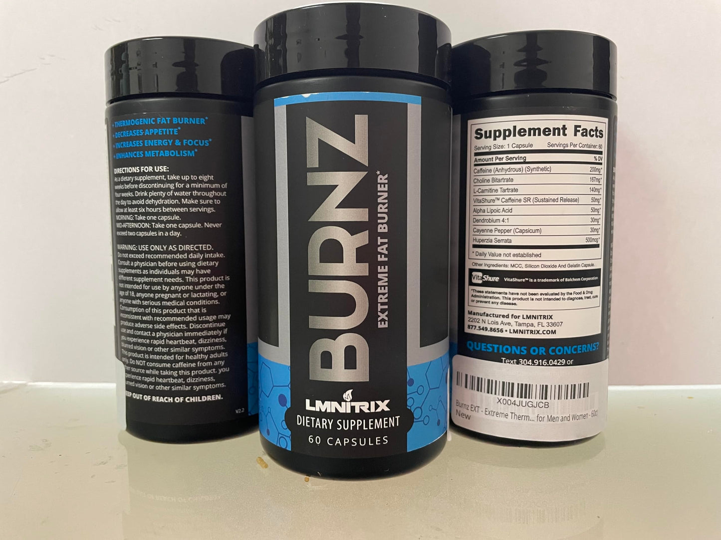 LMNITRIX Burnz HD Thermogenic Fat Burner Capsules, 60 Count