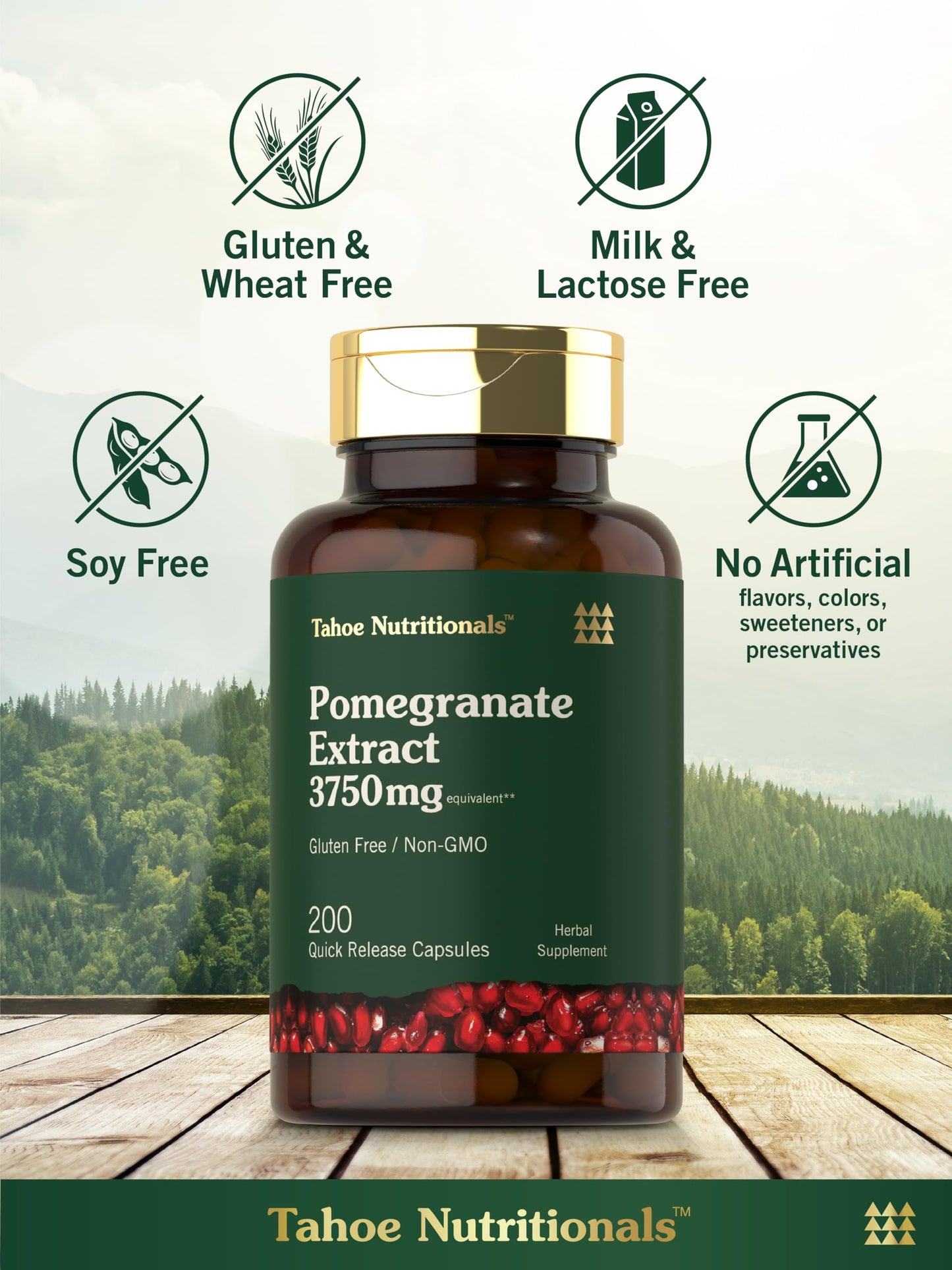 Tahoe Nutritionals Pomegranate Extract 200 Capsules