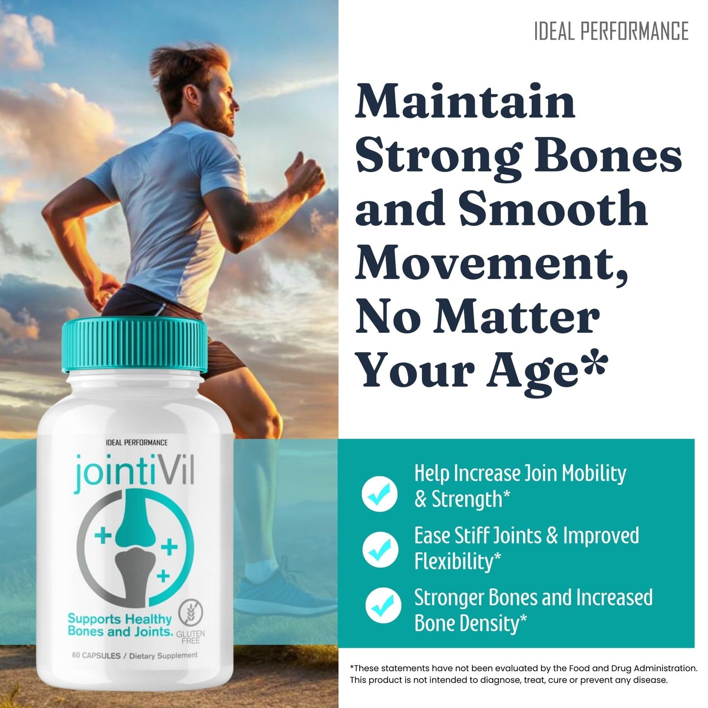 IDEAL PERFORMANCE JointiVil Joint Supplement Capsules, 180 Capsules