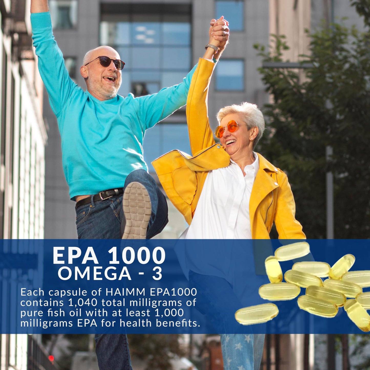 HAIM EPA1000 High-Potency EPA Fish Oil Supplement Softgels 60