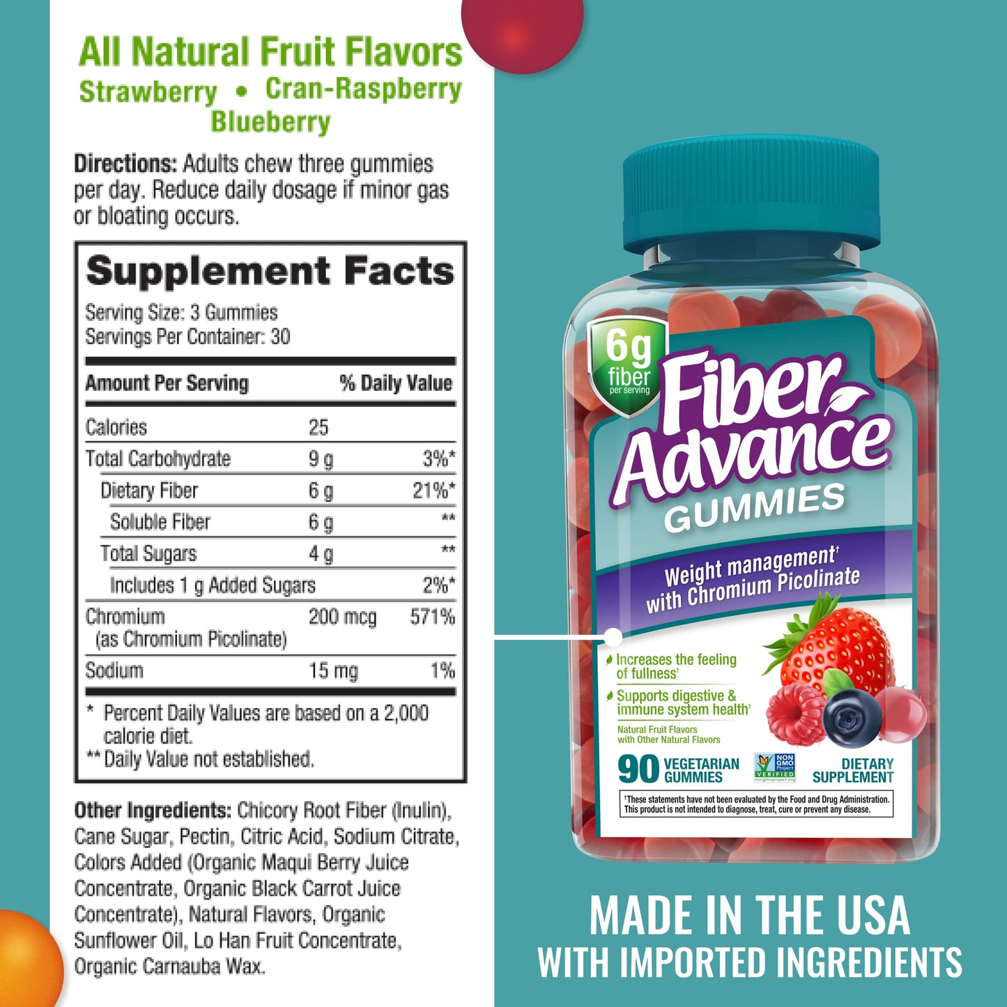 Fiber Advance Weight Management Gummies 90 Count