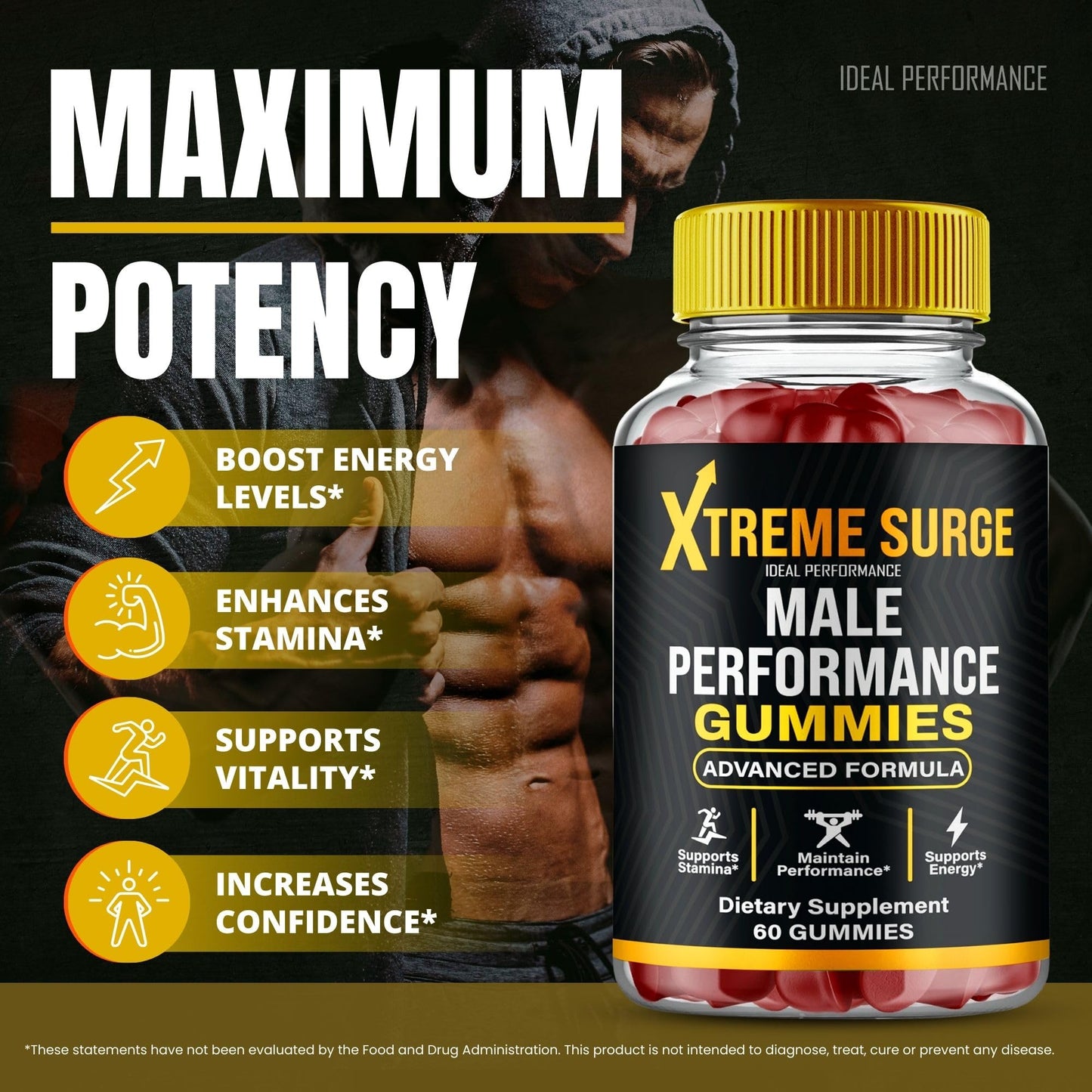 IDEAL PERFORMANCE Xtreme Surge Gummies 60 Count