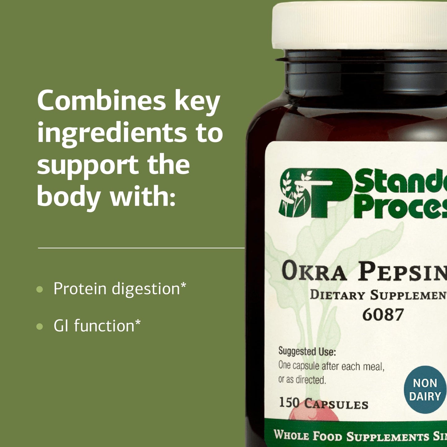 Standard Process Inc. Okra Pepsin E3 Capsules 150