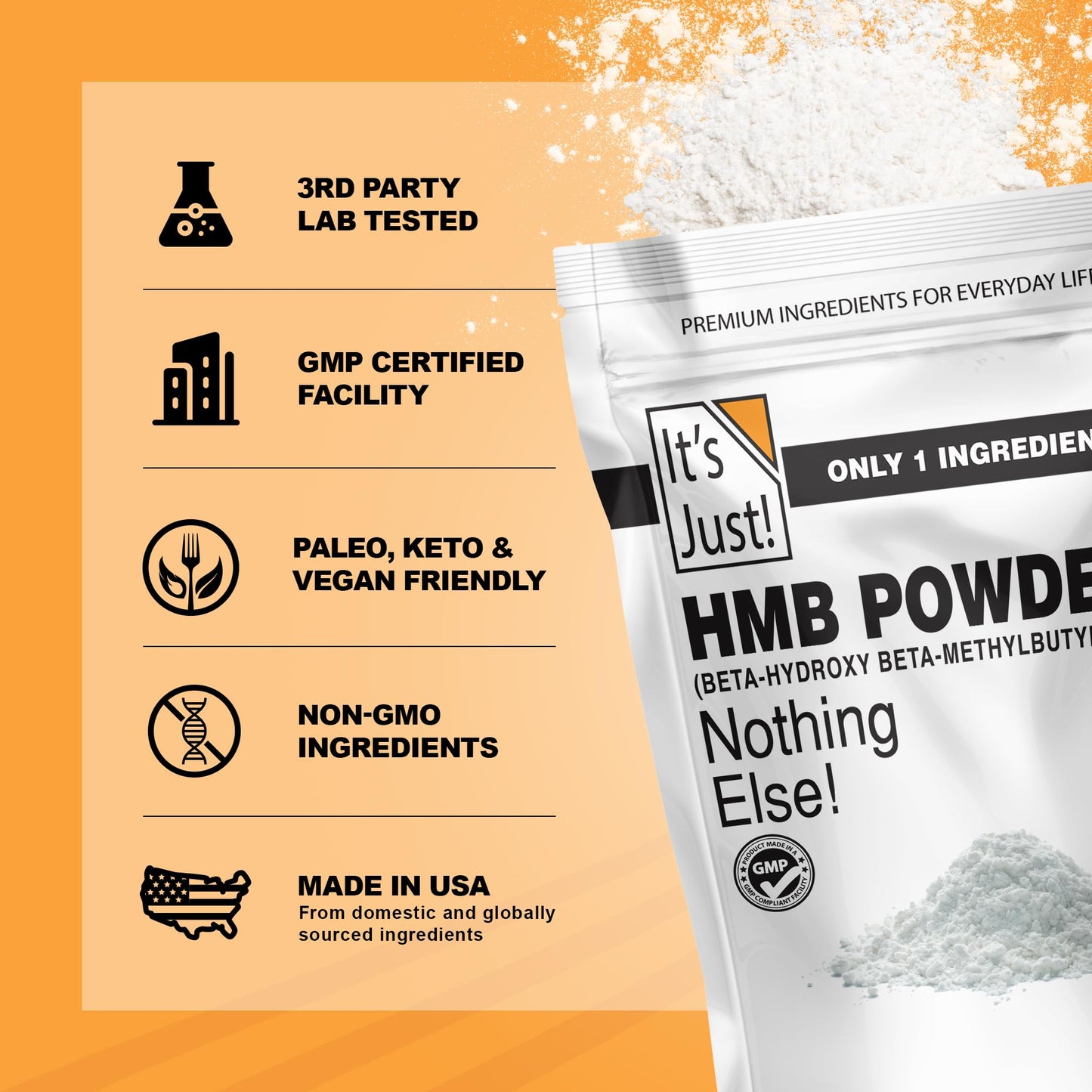 It's Just! HMB Powder, 8.8 oz