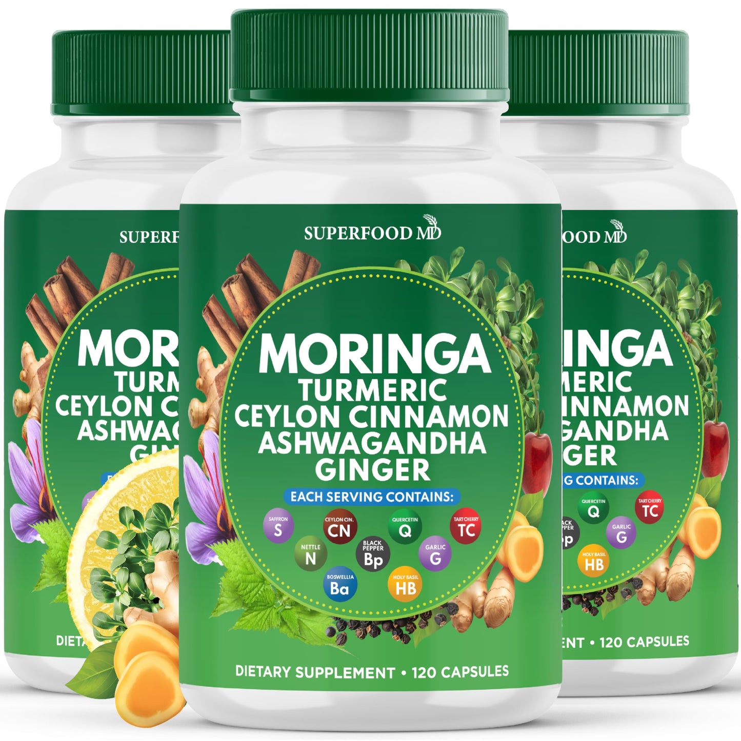 Superfood MD Moringa Supplement 360 Capsules